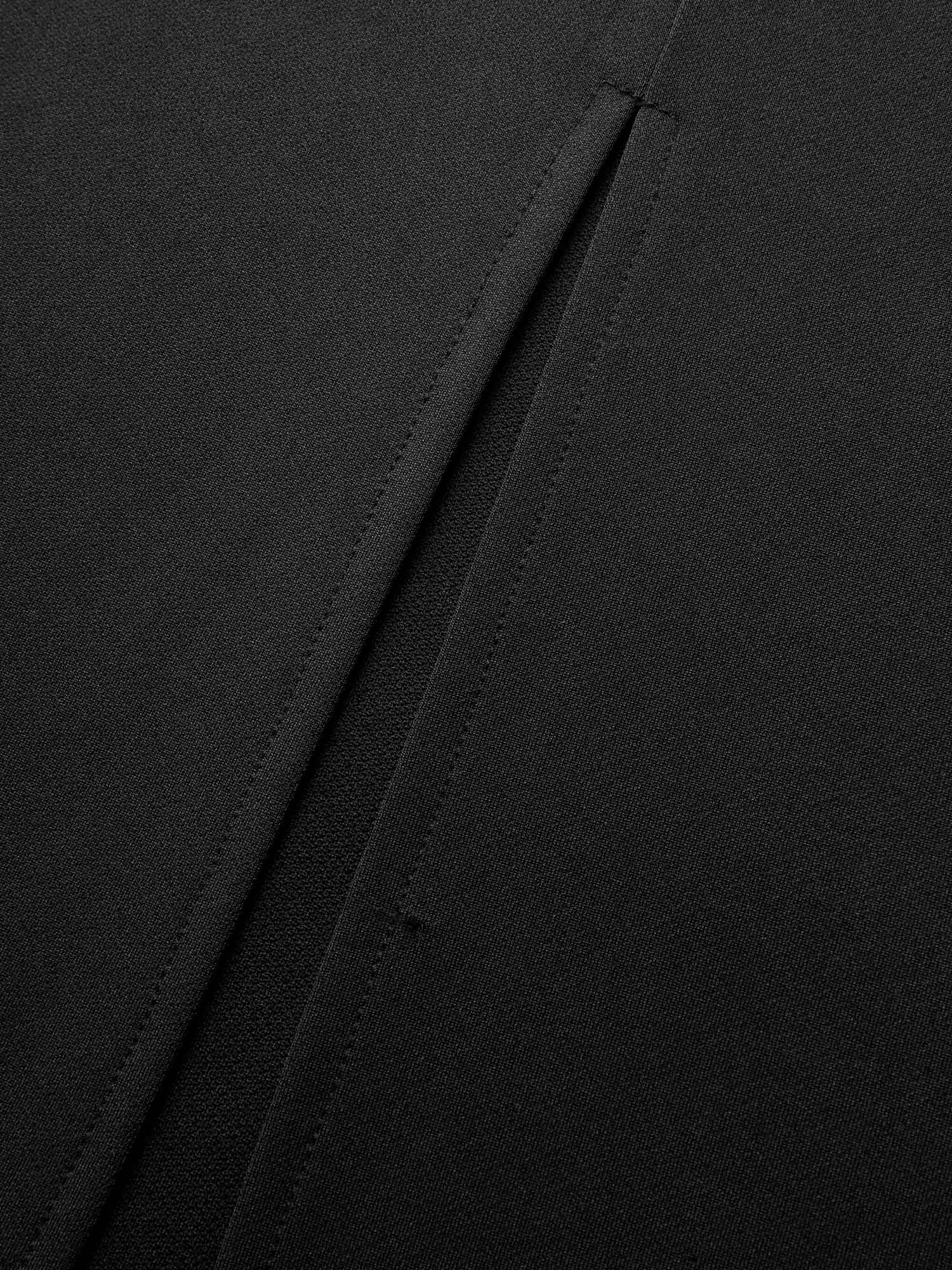 Round Neck Button Detail Split Hem Dress - Image 6