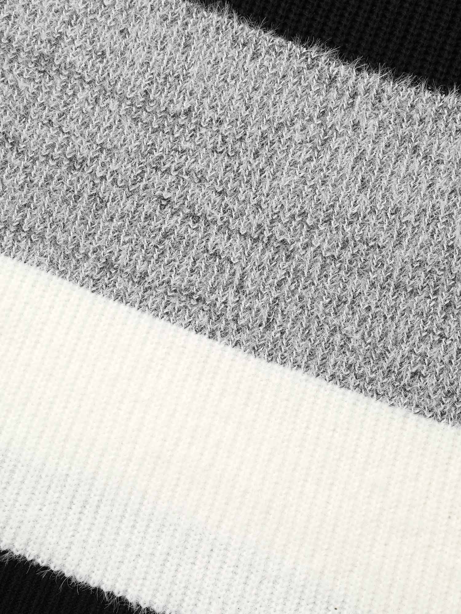 Round Neck Colorblock Contrast Pullover - Image 6