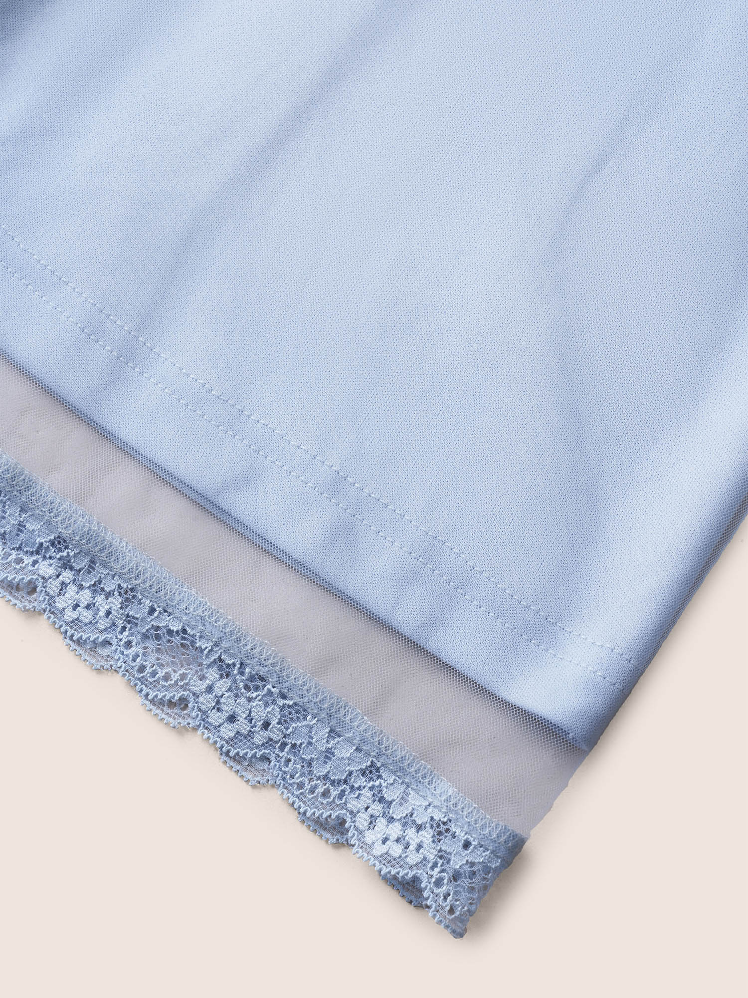 Crochet Lace Sheer Sleeve Gathered Nightgown - Image 6