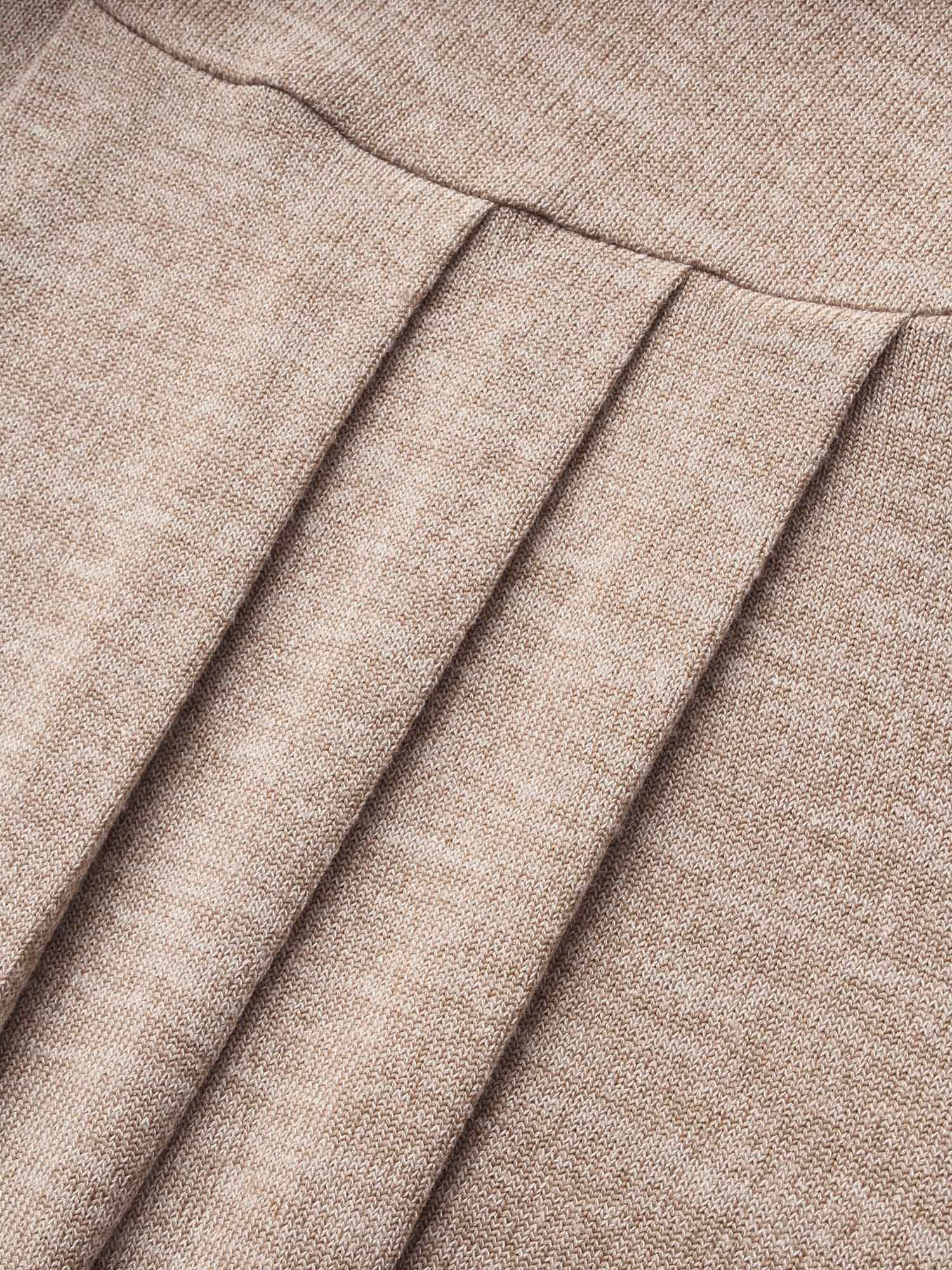 Round Neck Heather Pleated T-shirt - Image 31