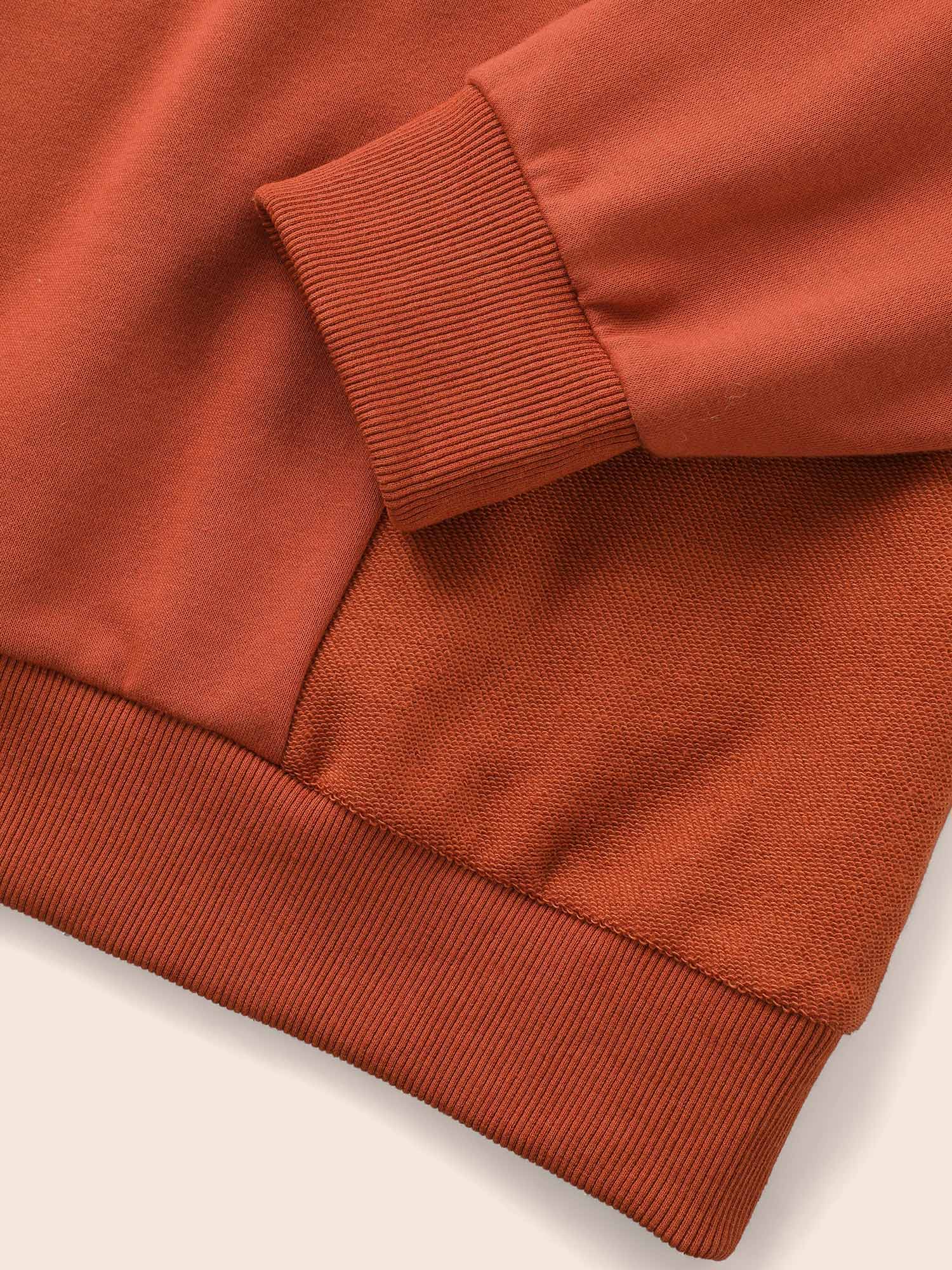 Round Neck Patchwork Drop Shoulder Sweatshirt - Image 5