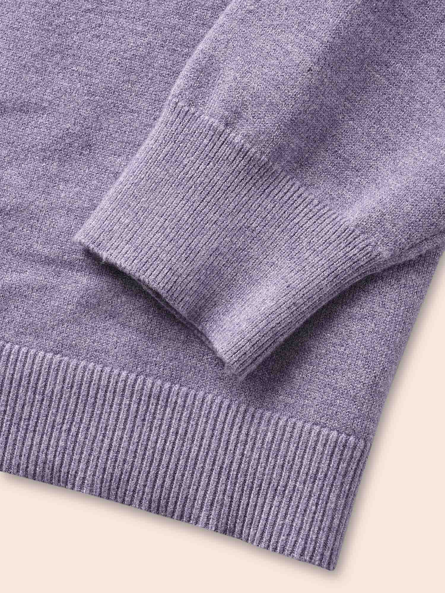 Round Neck Solid Cut Out Pullover - Image 7
