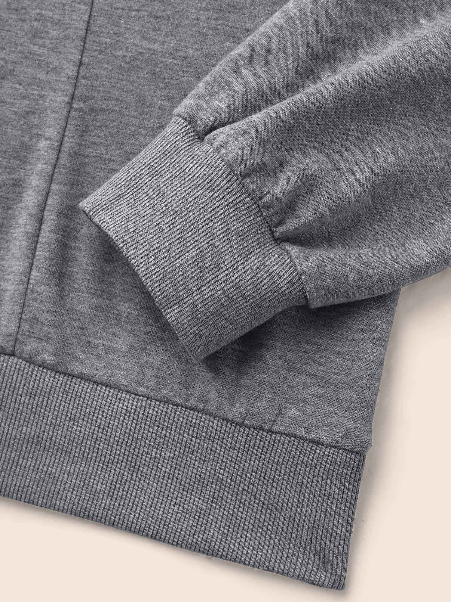 Round Neck Stitch Slightly Stretchy Sweatshirt - Image 6