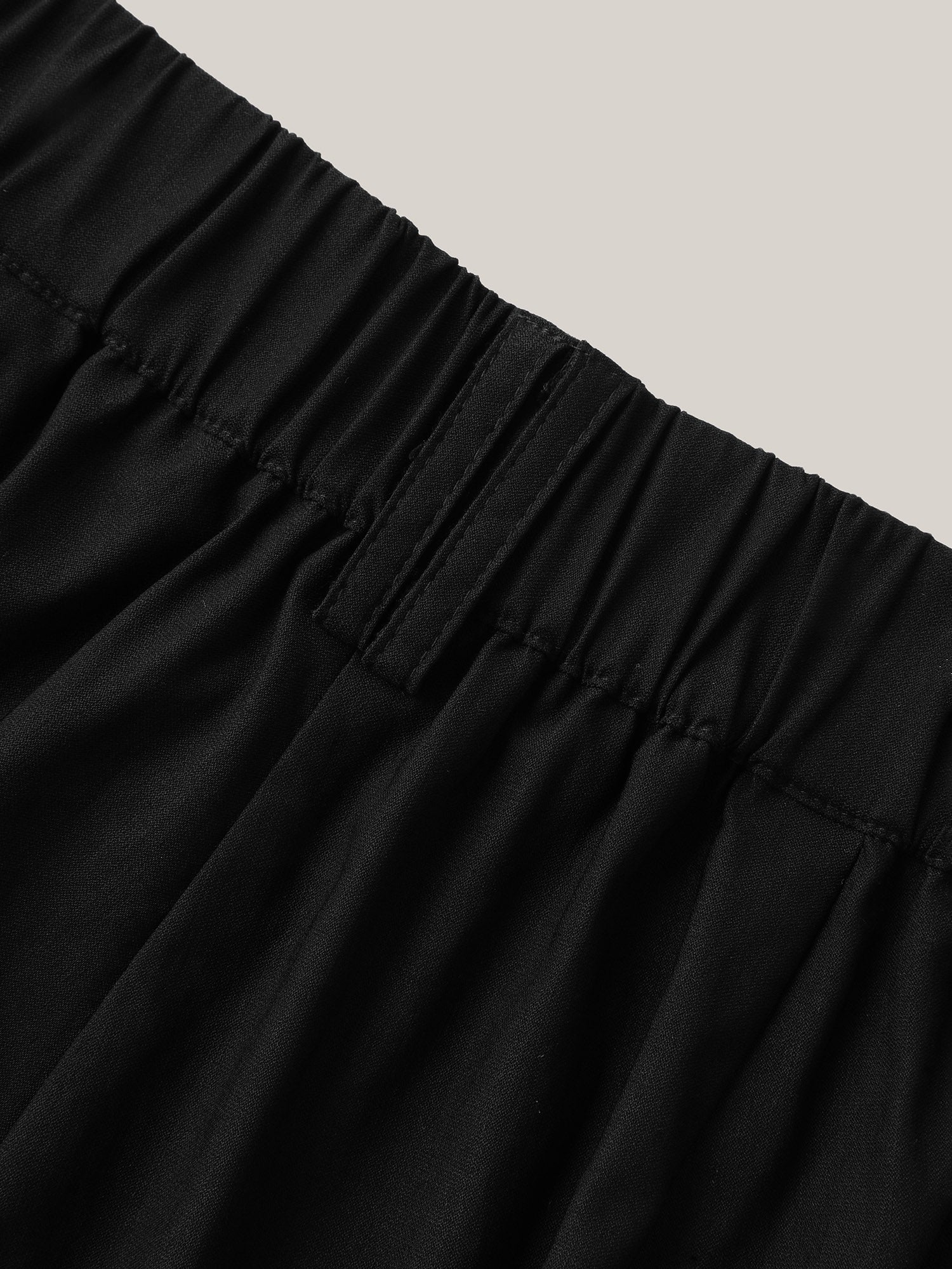 Rubber Waist Zipper Pockets Shorts - Image 6