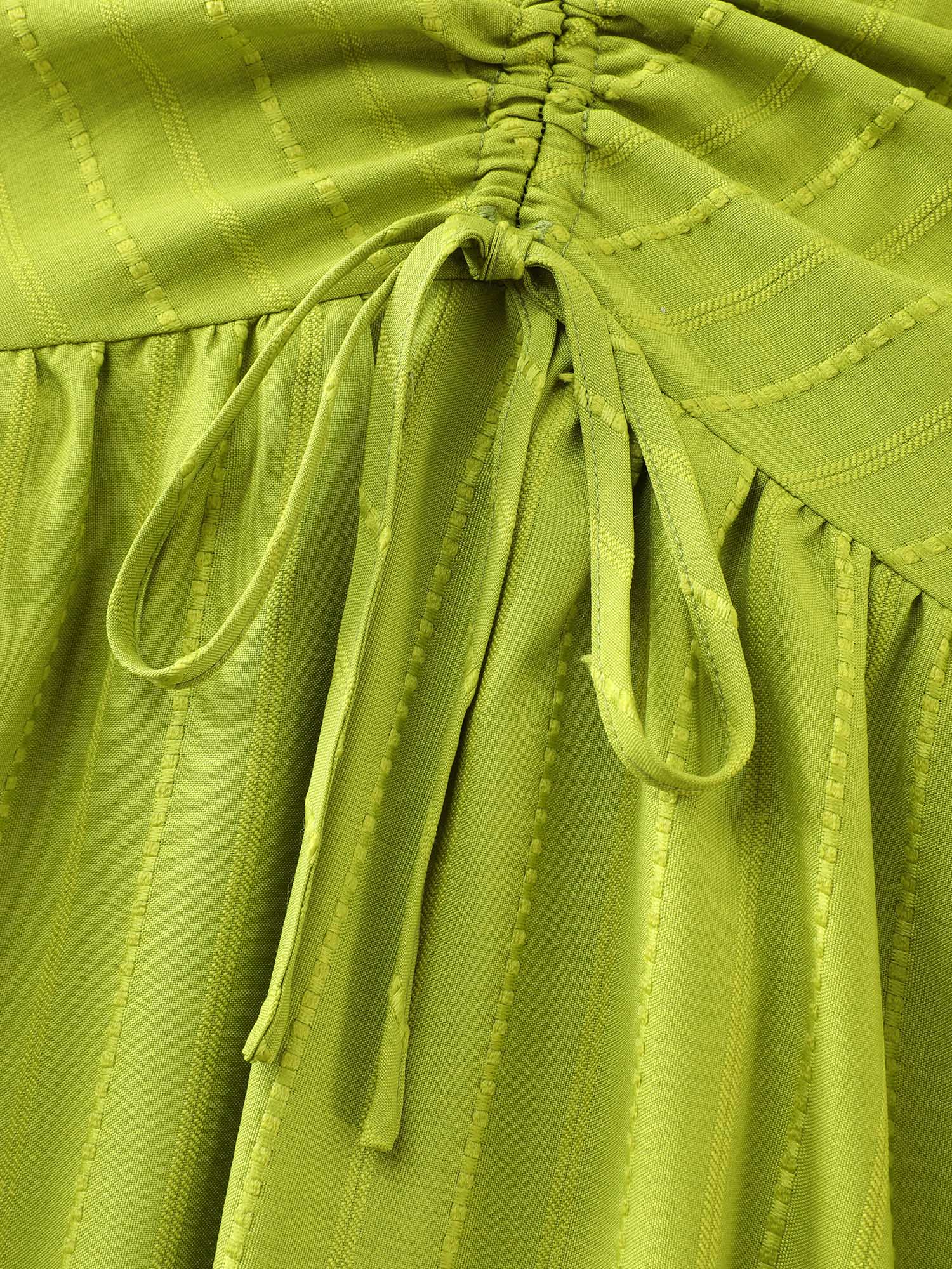 Ruched Bodice Embroidered Cut Out Midi Dress - Image 7