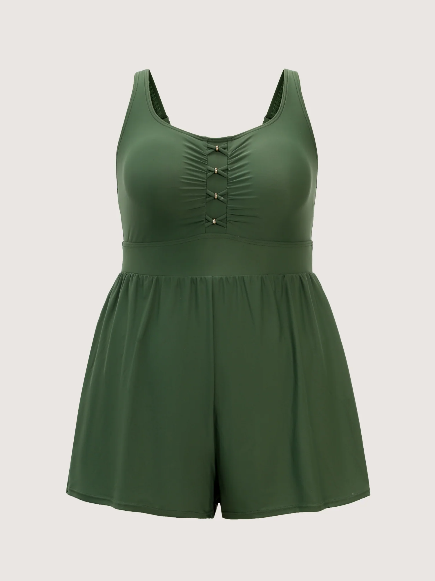 Ruched Bodice Pockets One-Piece Swimsuit - Image 6