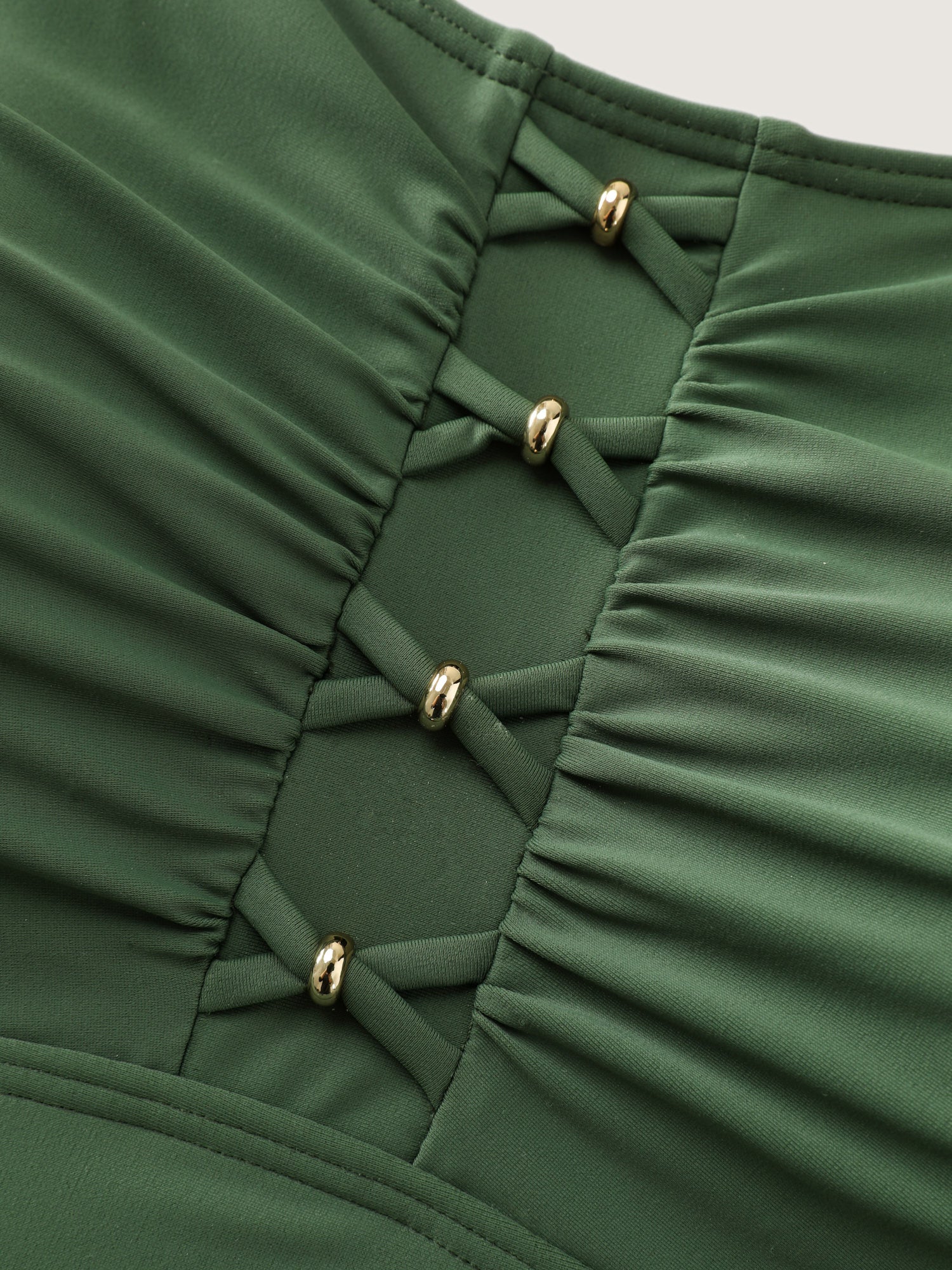 Ruched Bodice Pockets One-Piece Swimsuit - Image 8