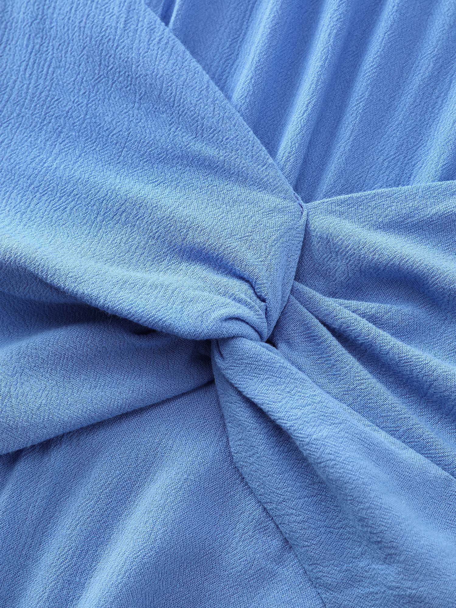 Ruched Bodice Stretchy Flowy Midi Dress - Image 4