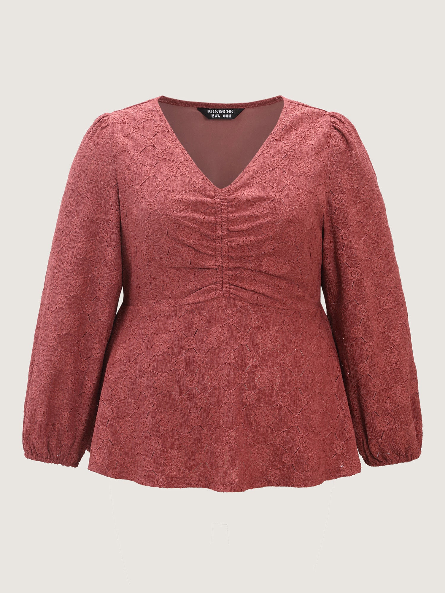 Ruched Bodice Textured Adjustable Knit Top - Image 7