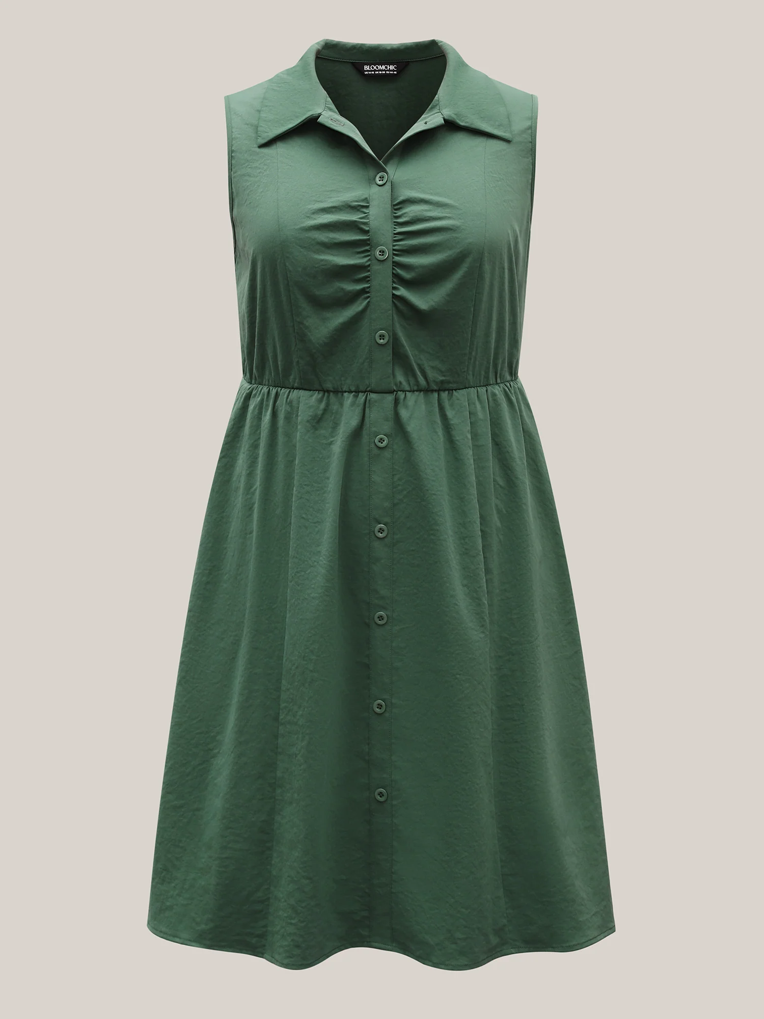 Ruched Cinched-Waist Shirt Dress - Image 5