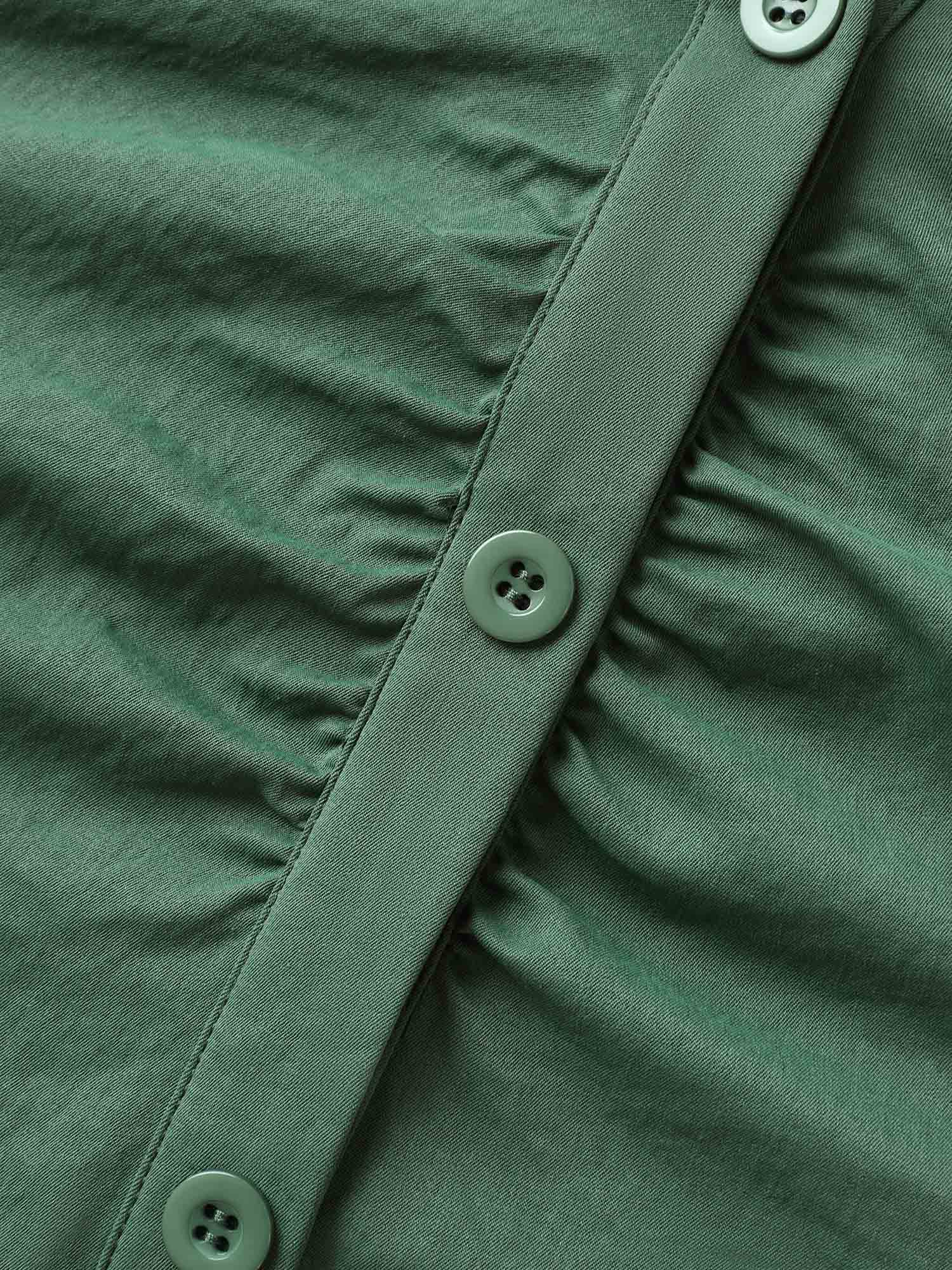 Ruched Cinched-Waist Shirt Dress - Image 6