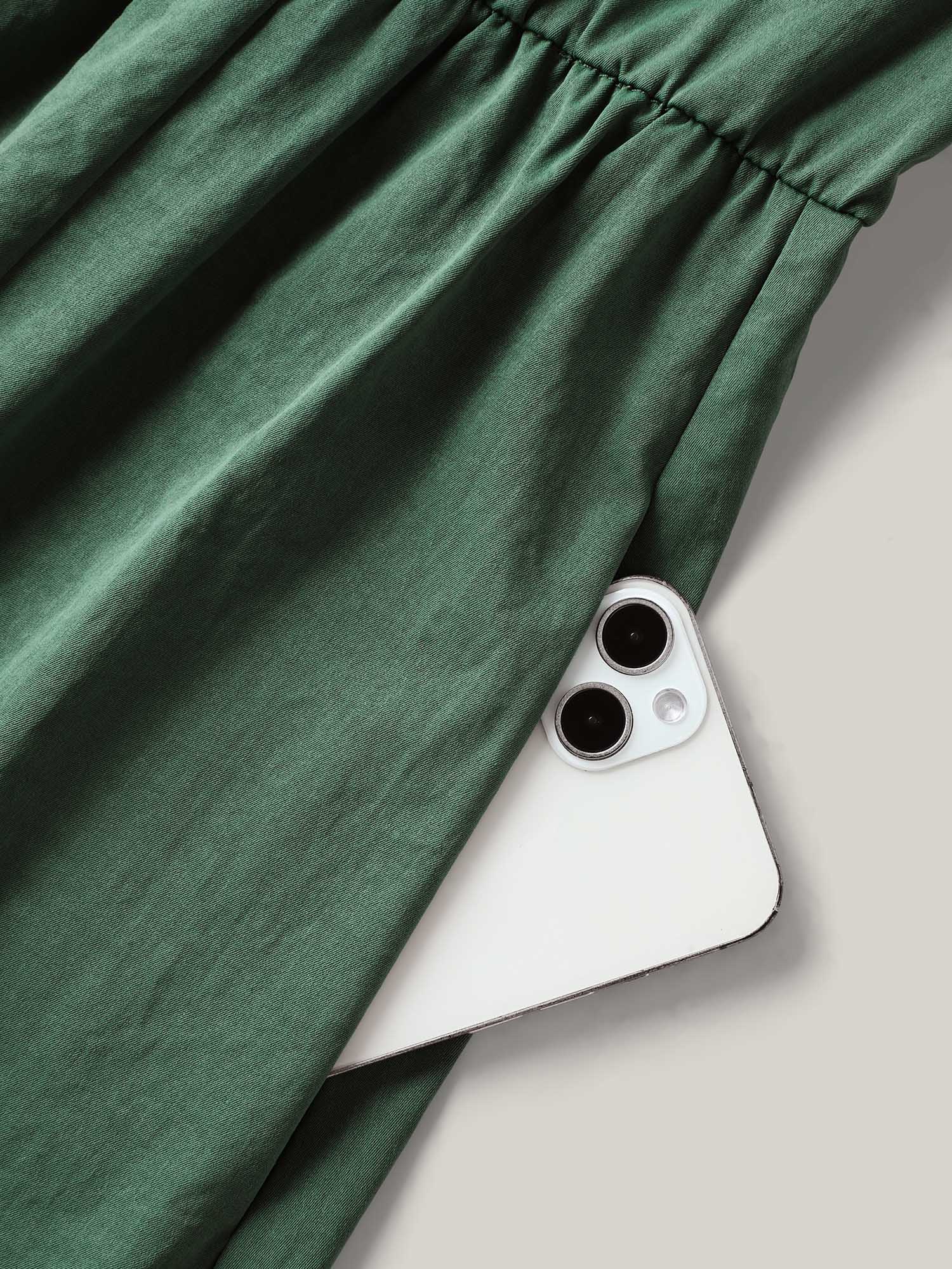 Ruched Cinched-Waist Shirt Dress - Image 7