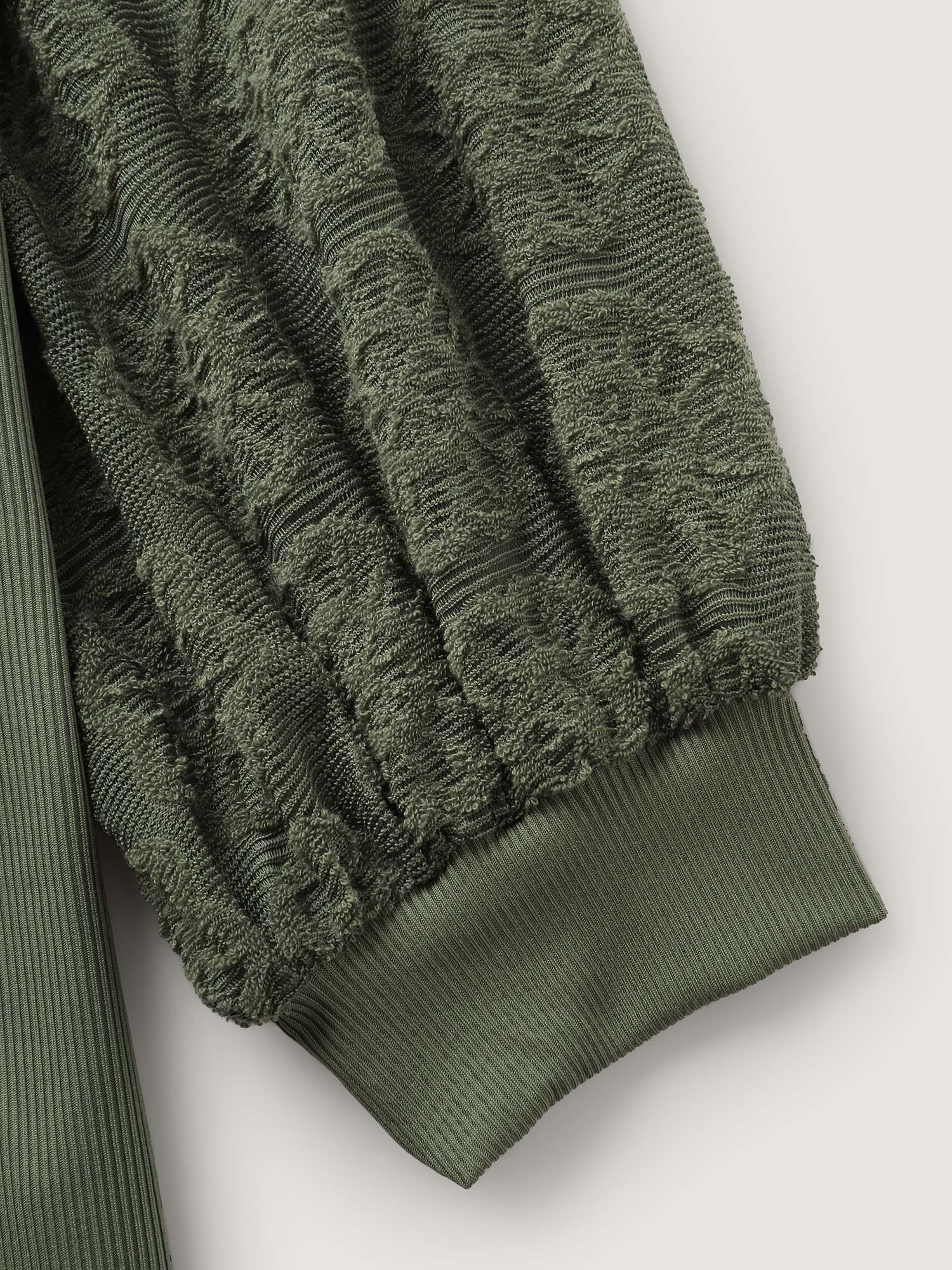 Ruched Deep-Neckline Solid Knit Top - Image 6