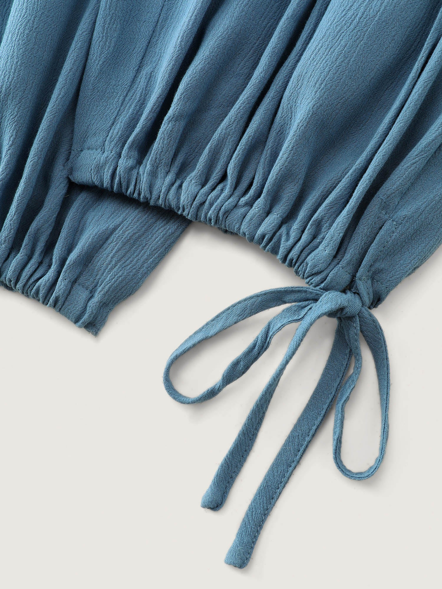Ruched Front Crisscross Back Tie Jumpsuit - Image 7