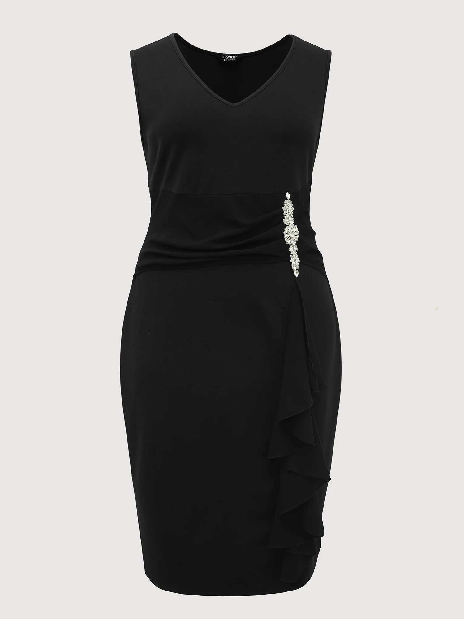 Ruched Waist Detail Sheath Midi Dress - Image 5