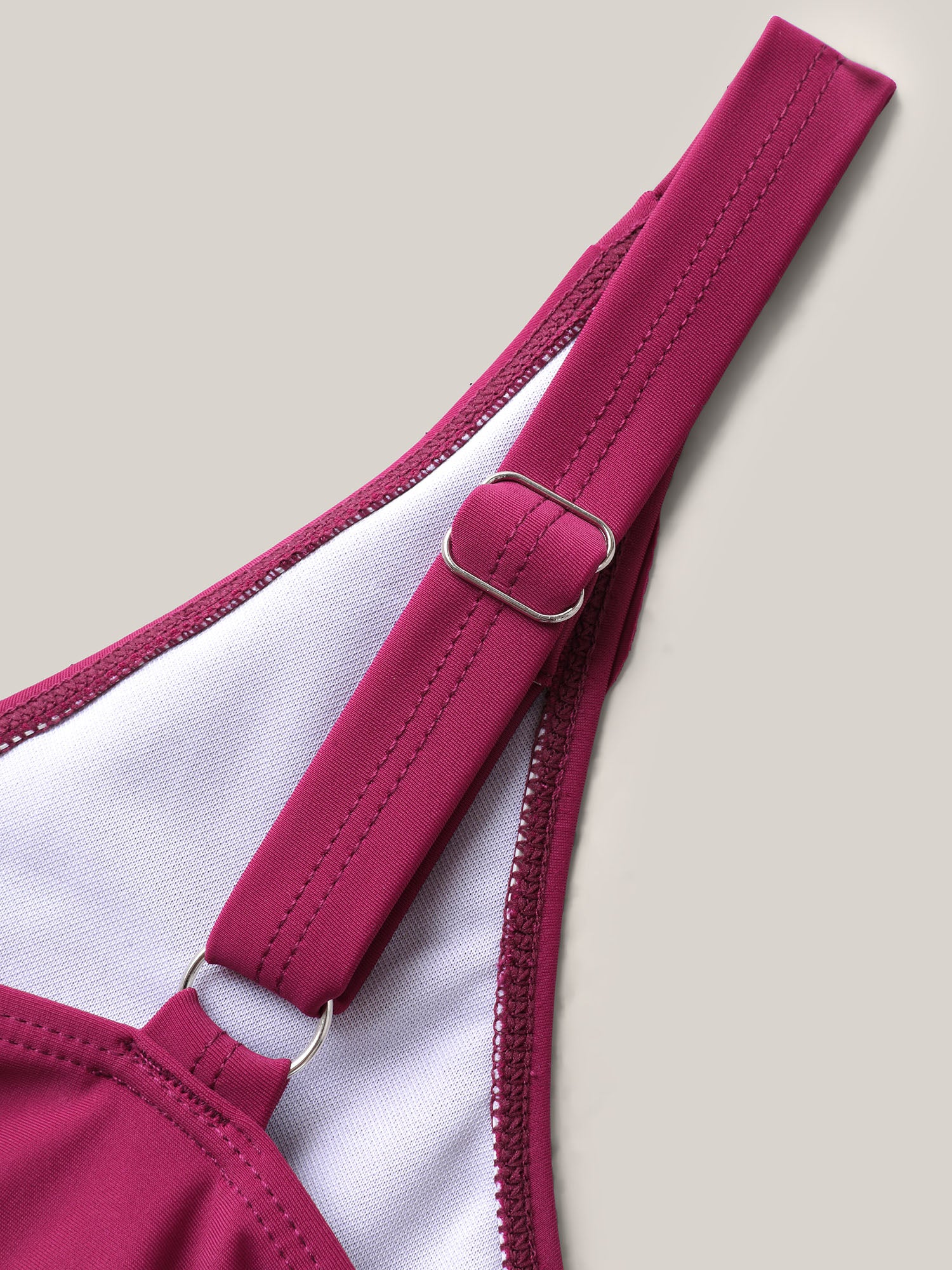 Ruffle Collar Hi-Low Hem Swim Top - Image 6