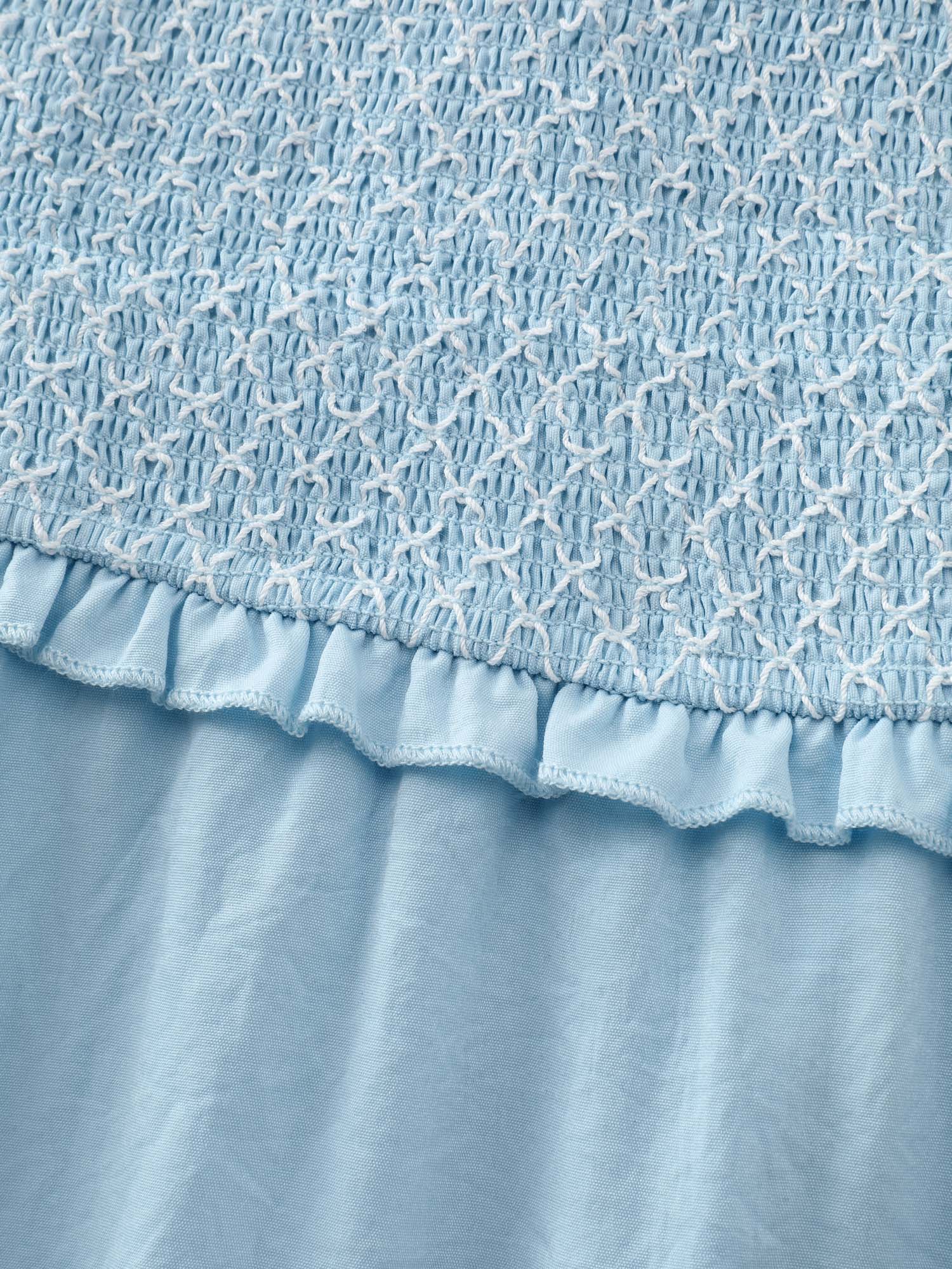 Ruffle Hem Shirred Bust Tiered Midi Dress - Image 6