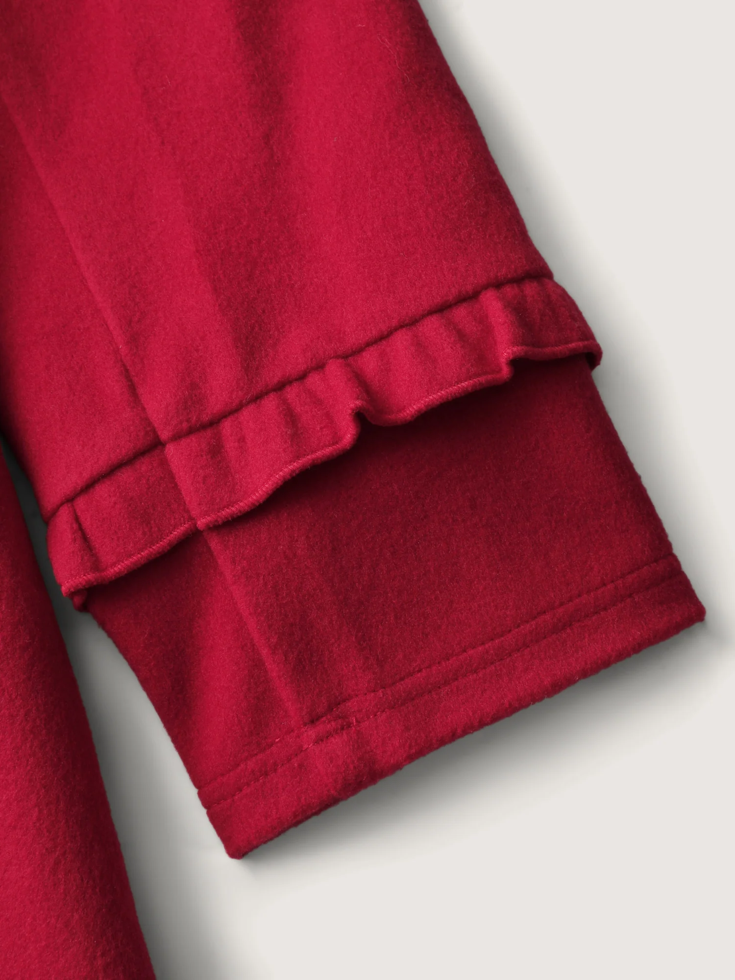 Ruffle Trim Waist-Defining Pockets Coat - Image 7