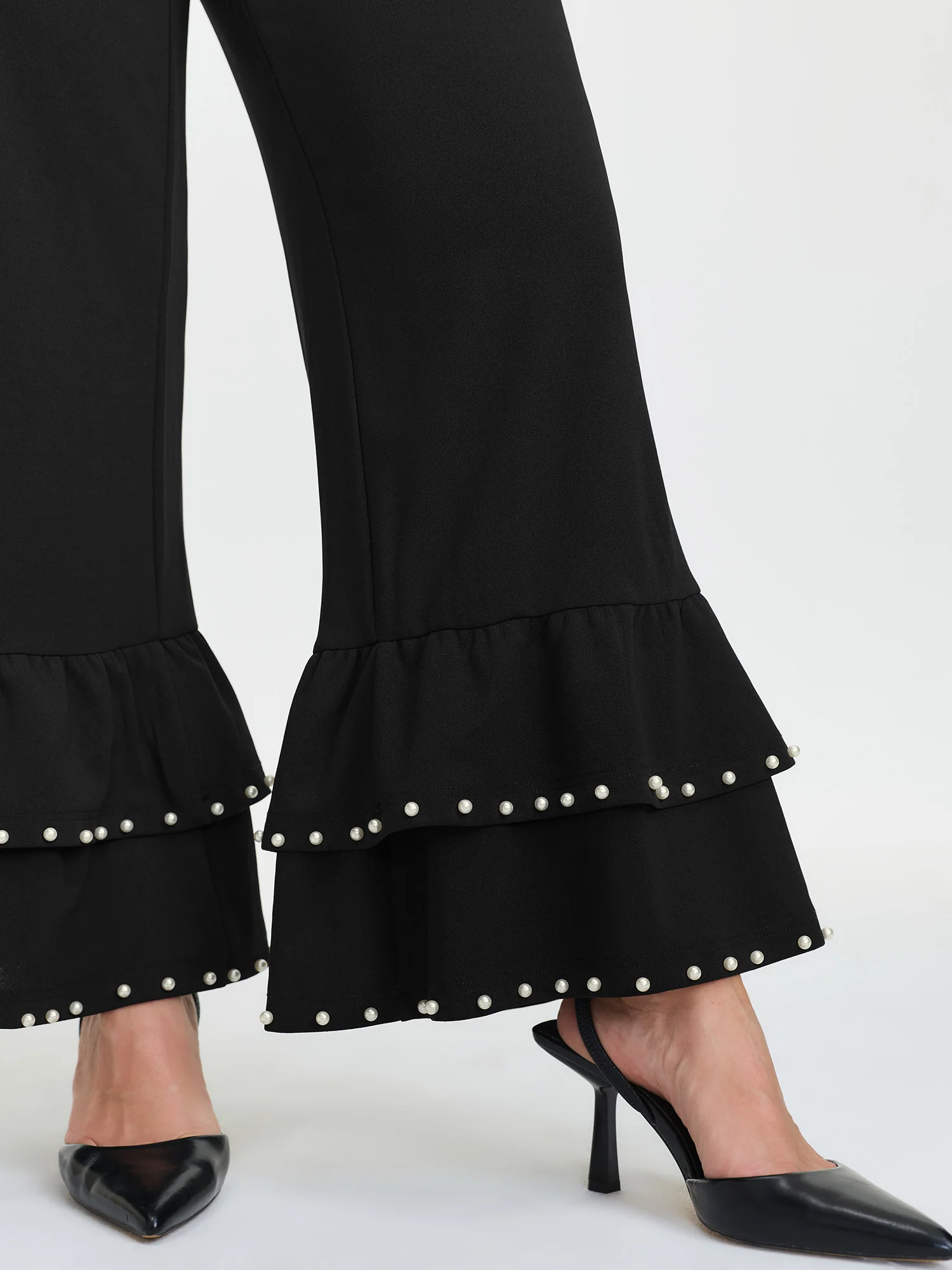 Ruffled Beadwork Layered Pants - Image 3