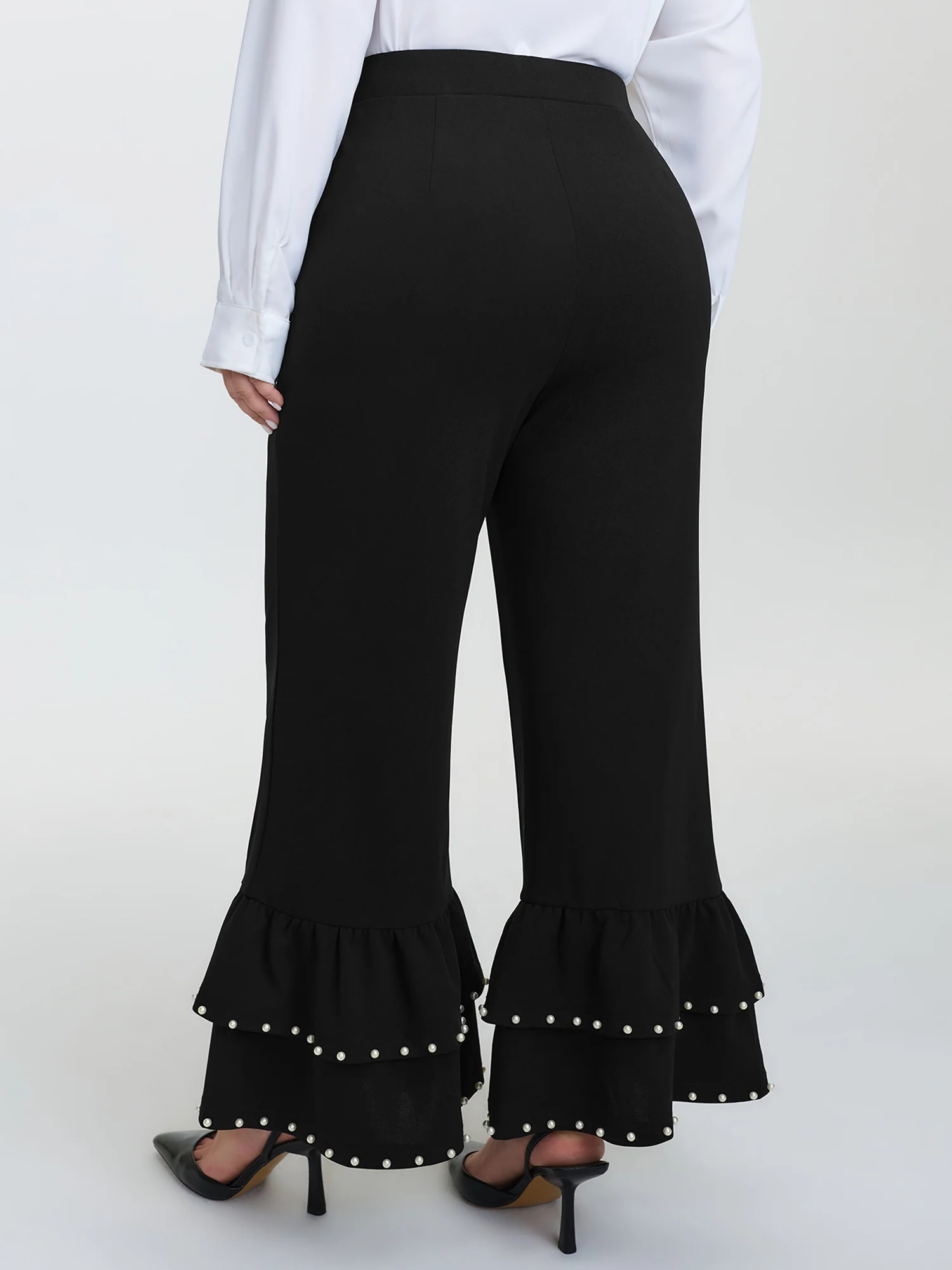 Ruffled Beadwork Layered Pants - Image 6
