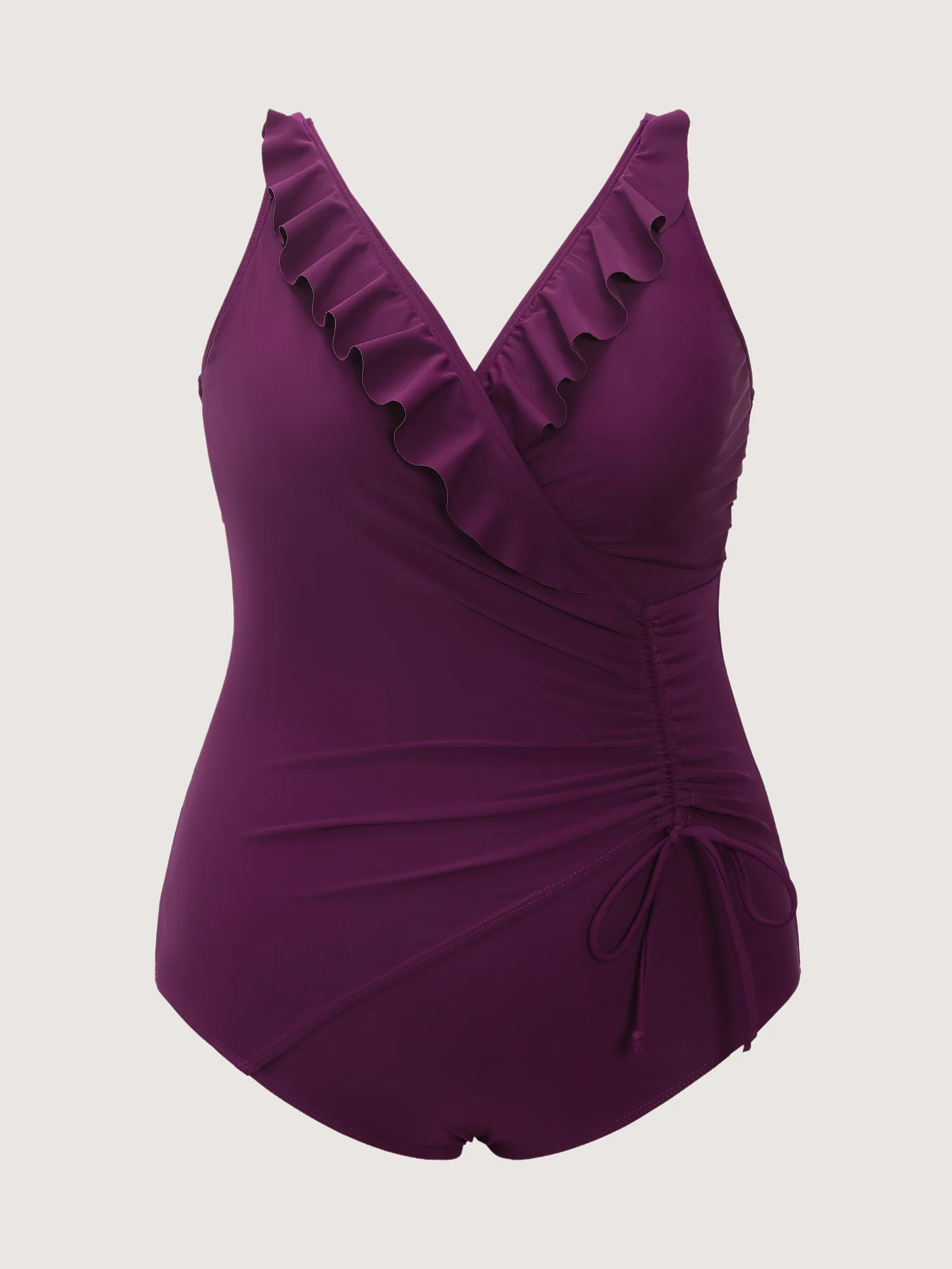 Ruffled Channel Drawstring One-Piece Swimsuit - Image 8