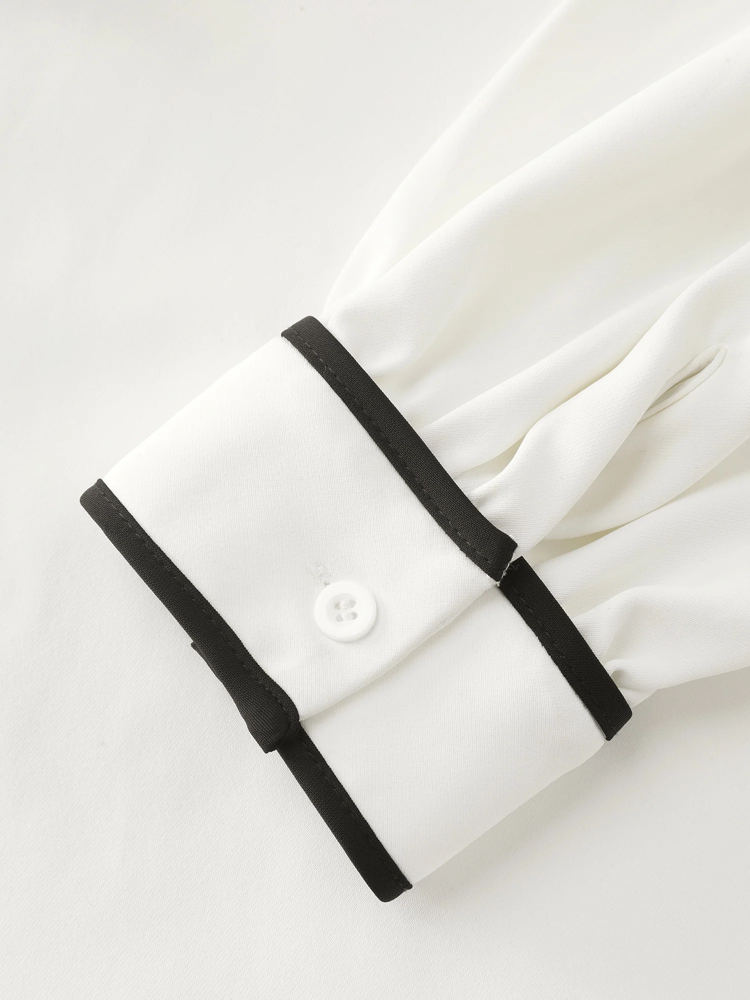 Ruffled Collar Color Contrast Blouse - Image 7