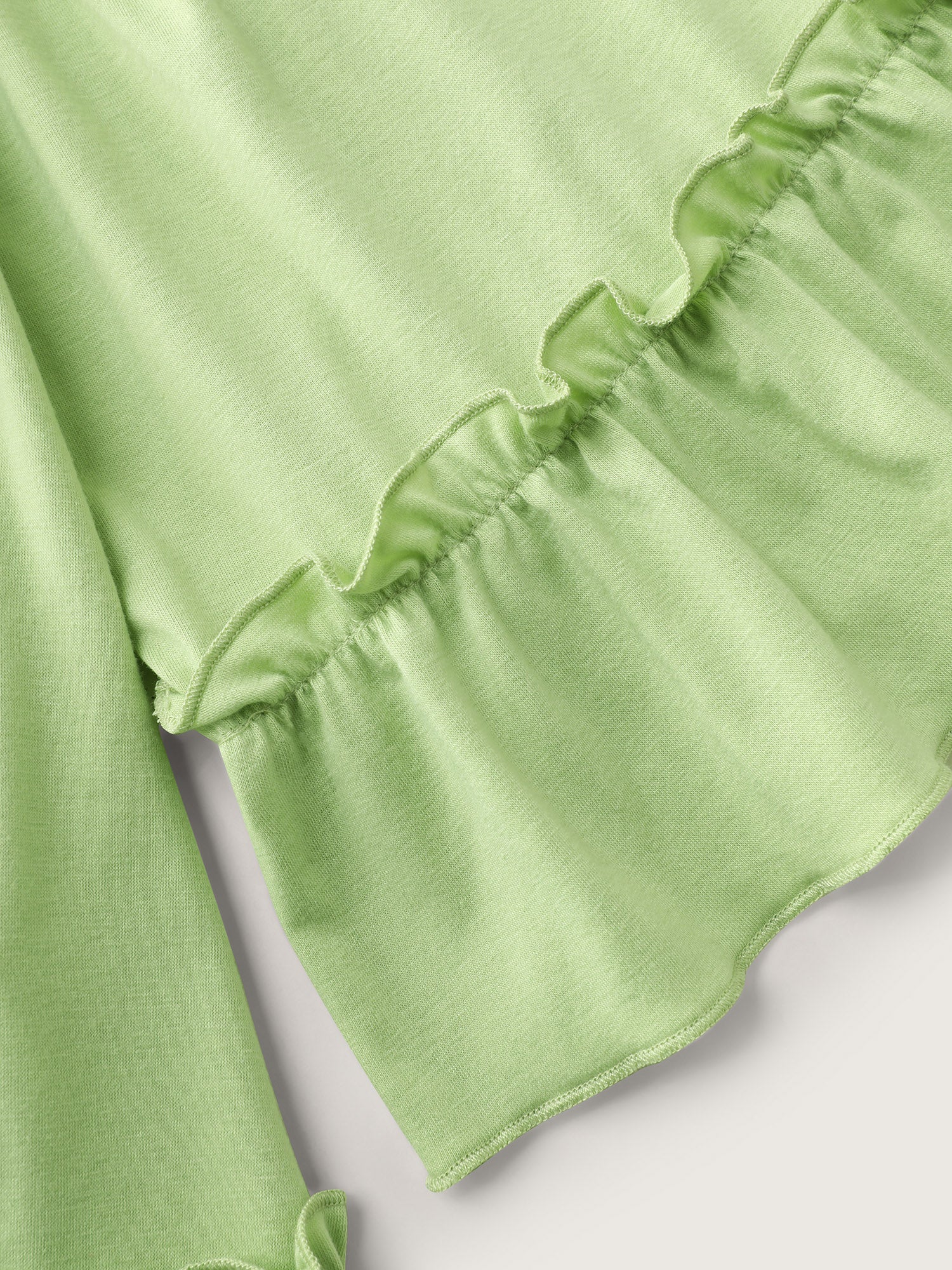 Ruffled Cut-Out Shoulder Flared Sleeve Top - Image 5