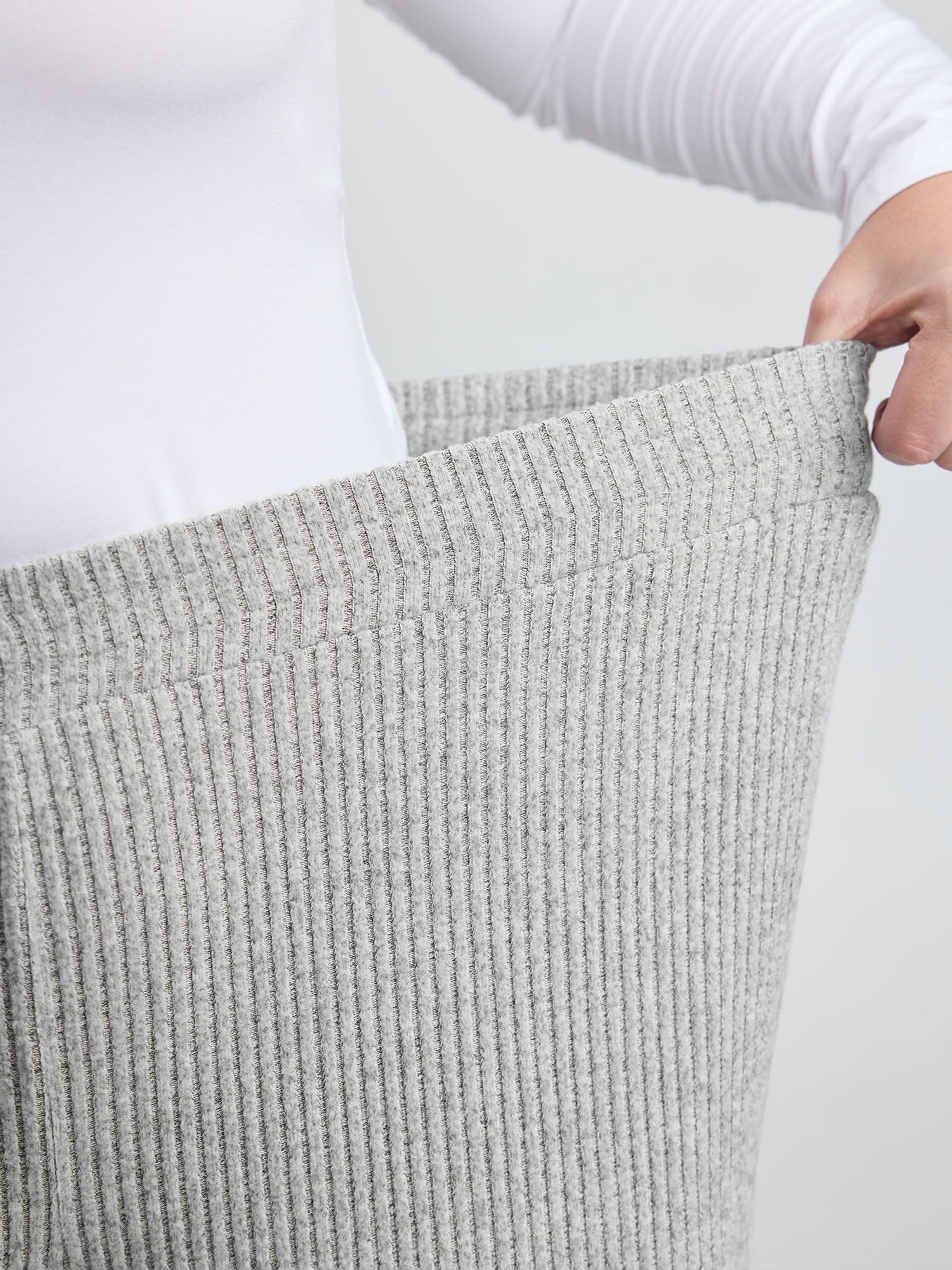 Ruffled Edge Ribbed Lounge Bottoms - Image 3