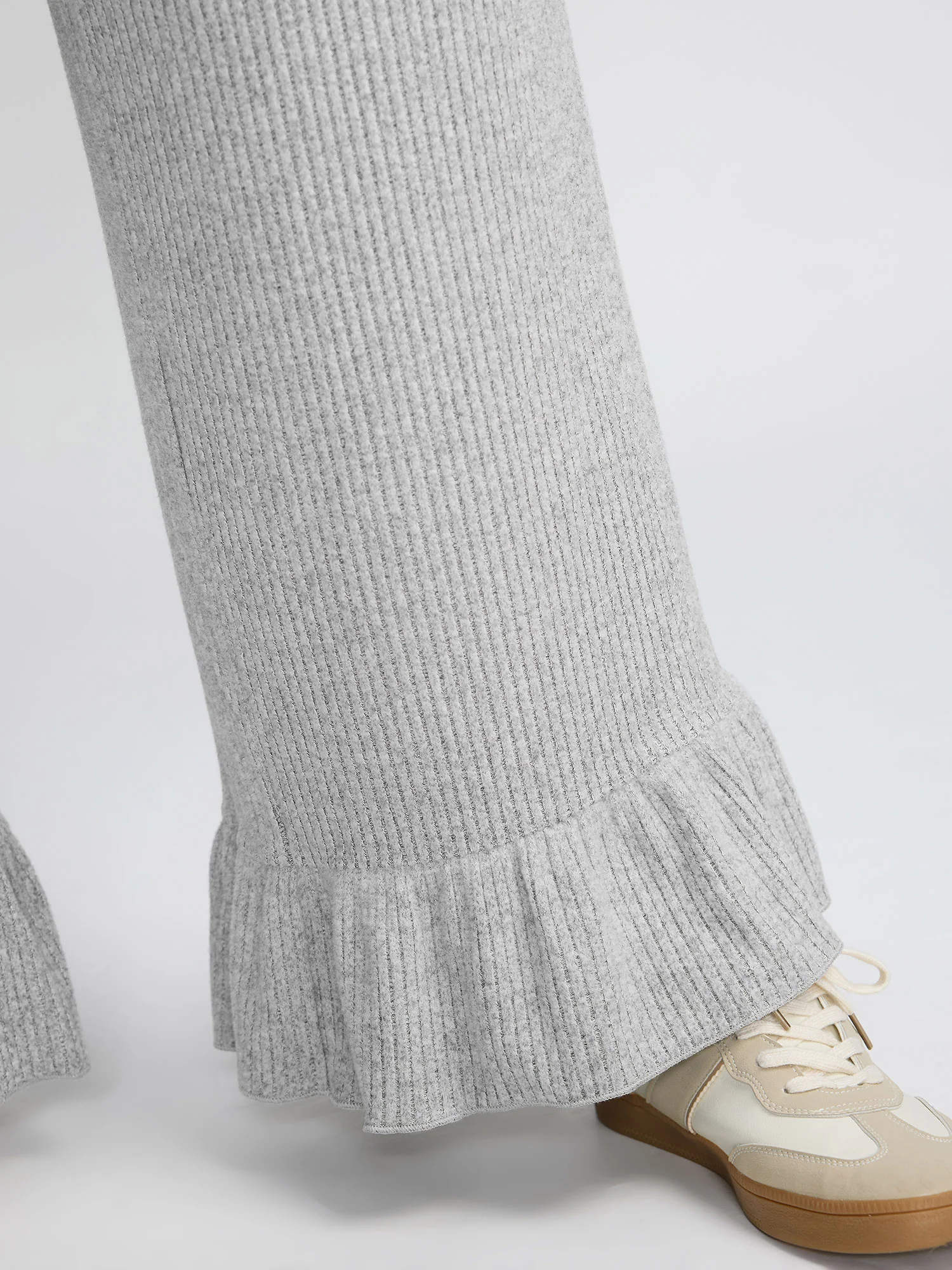 Ruffled Edge Ribbed Lounge Bottoms - Image 4