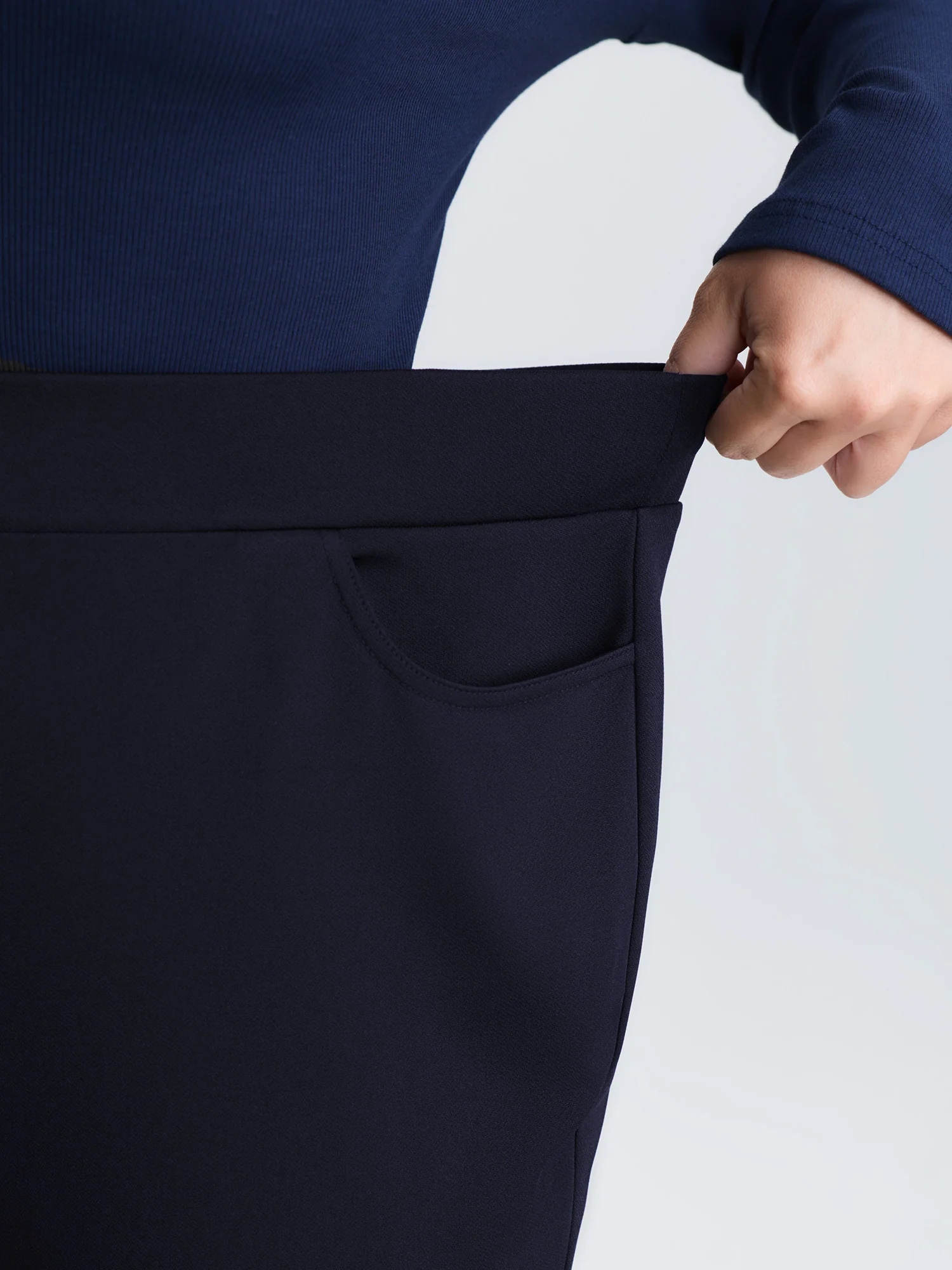 Ruffled Flared Hem Plain Pants - Image 12