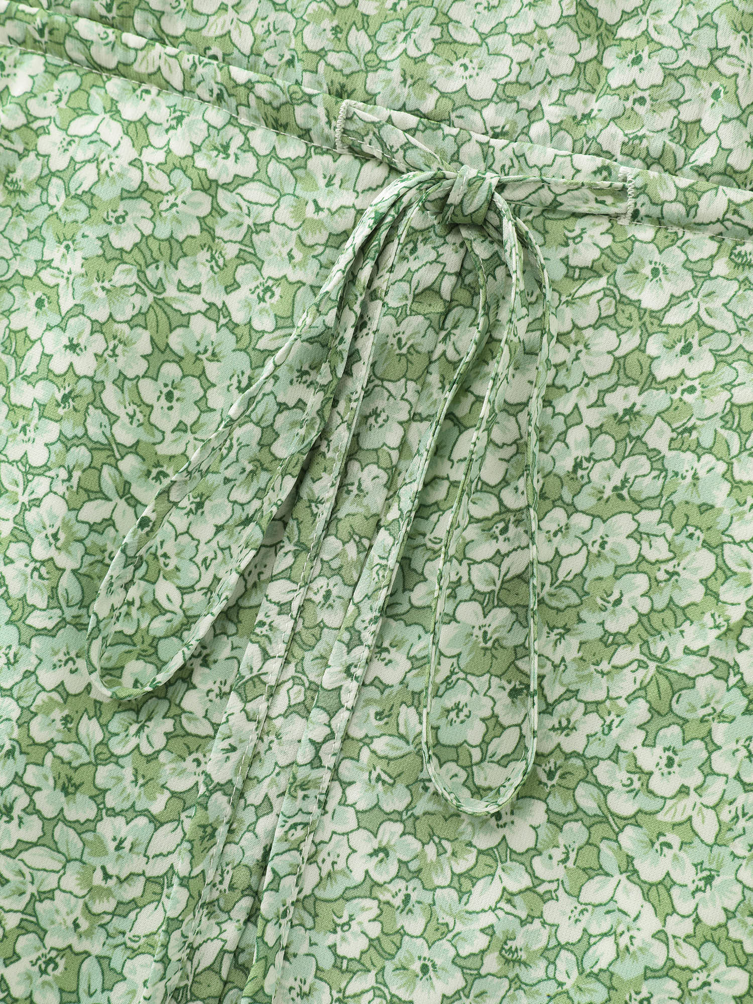 Ruffled Floral Print Drawstring Waist Romper - Image 6