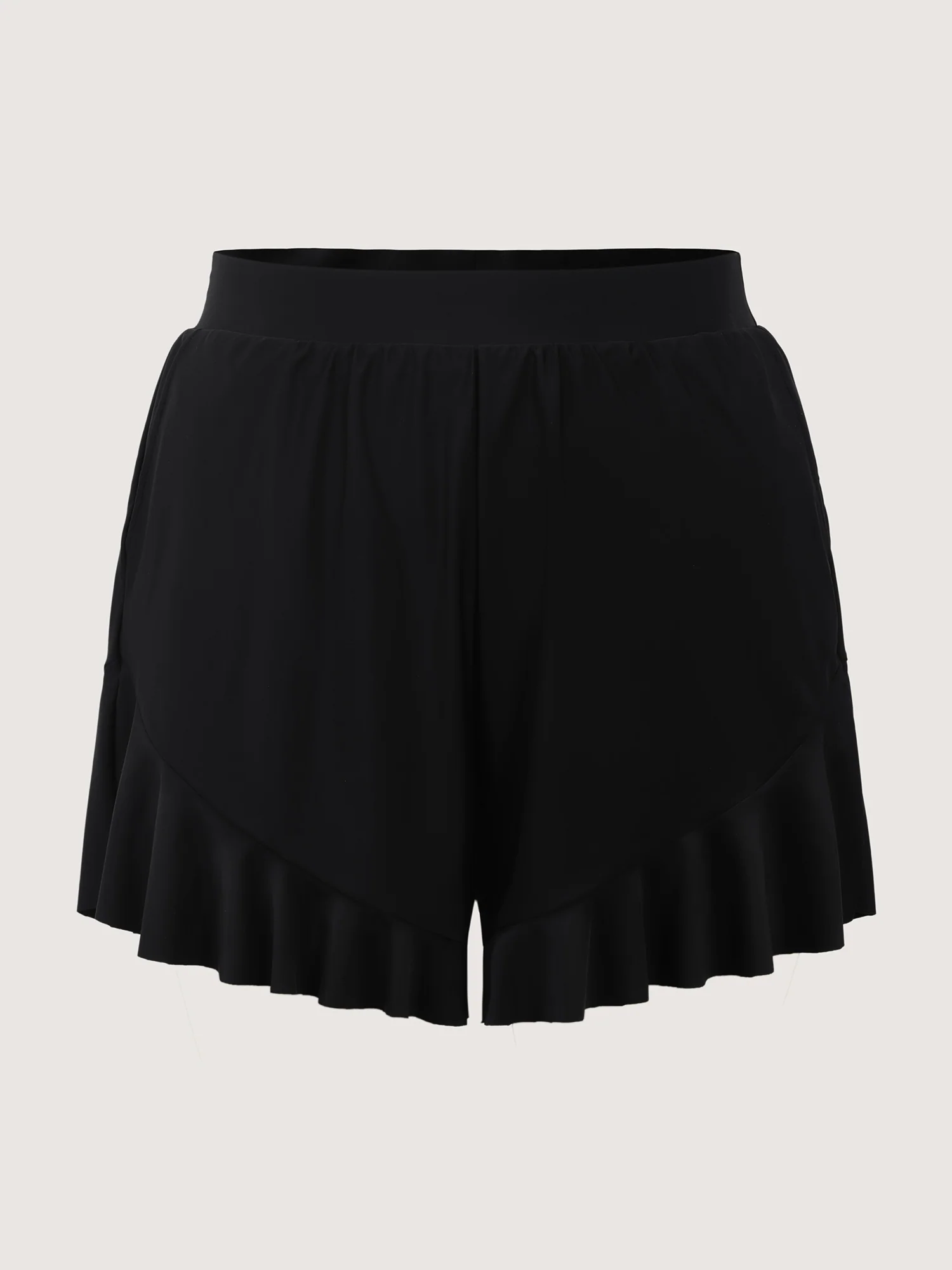 Ruffled Hem Pockets Swim Shorts - Image 6