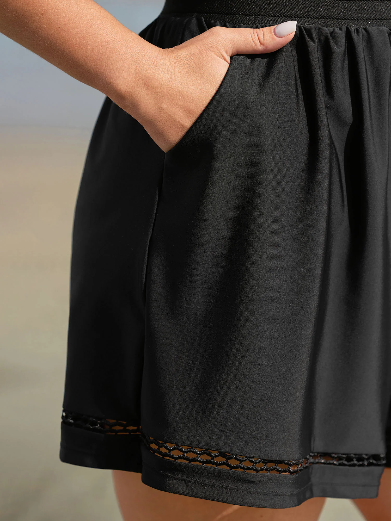 Ruffled Layered Plain Swim Skirt - Image 4