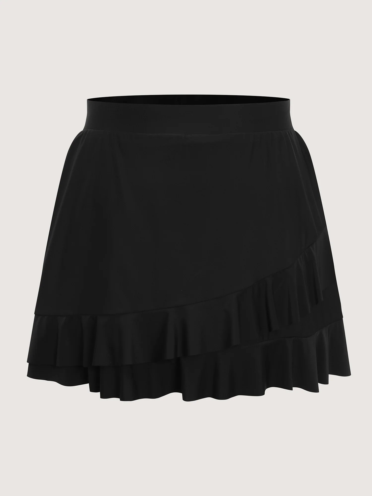 Ruffled Layered Plain Swim Skirt - Image 6