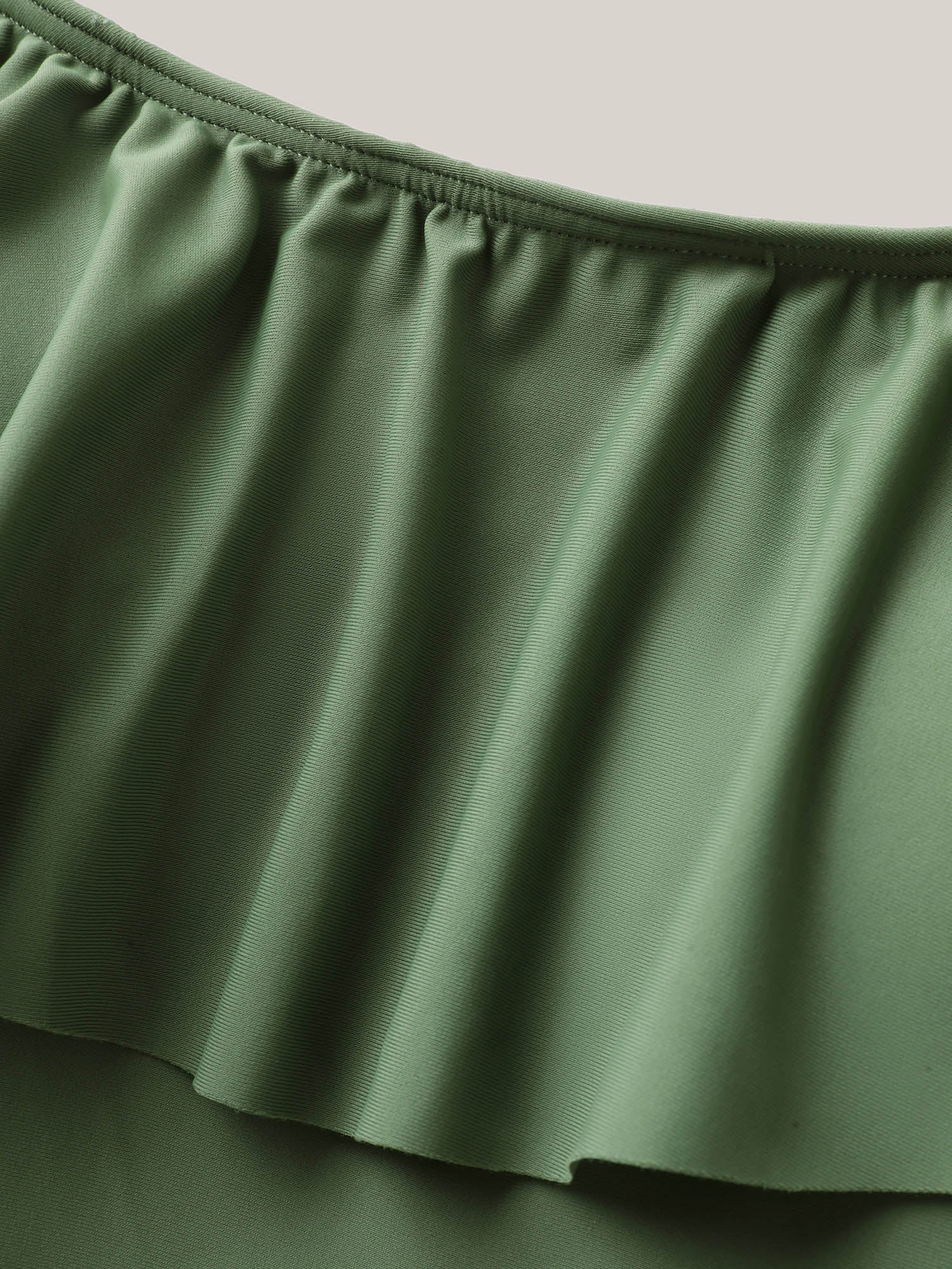 Ruffled Non-Removable Cups Swim Dress - Image 8