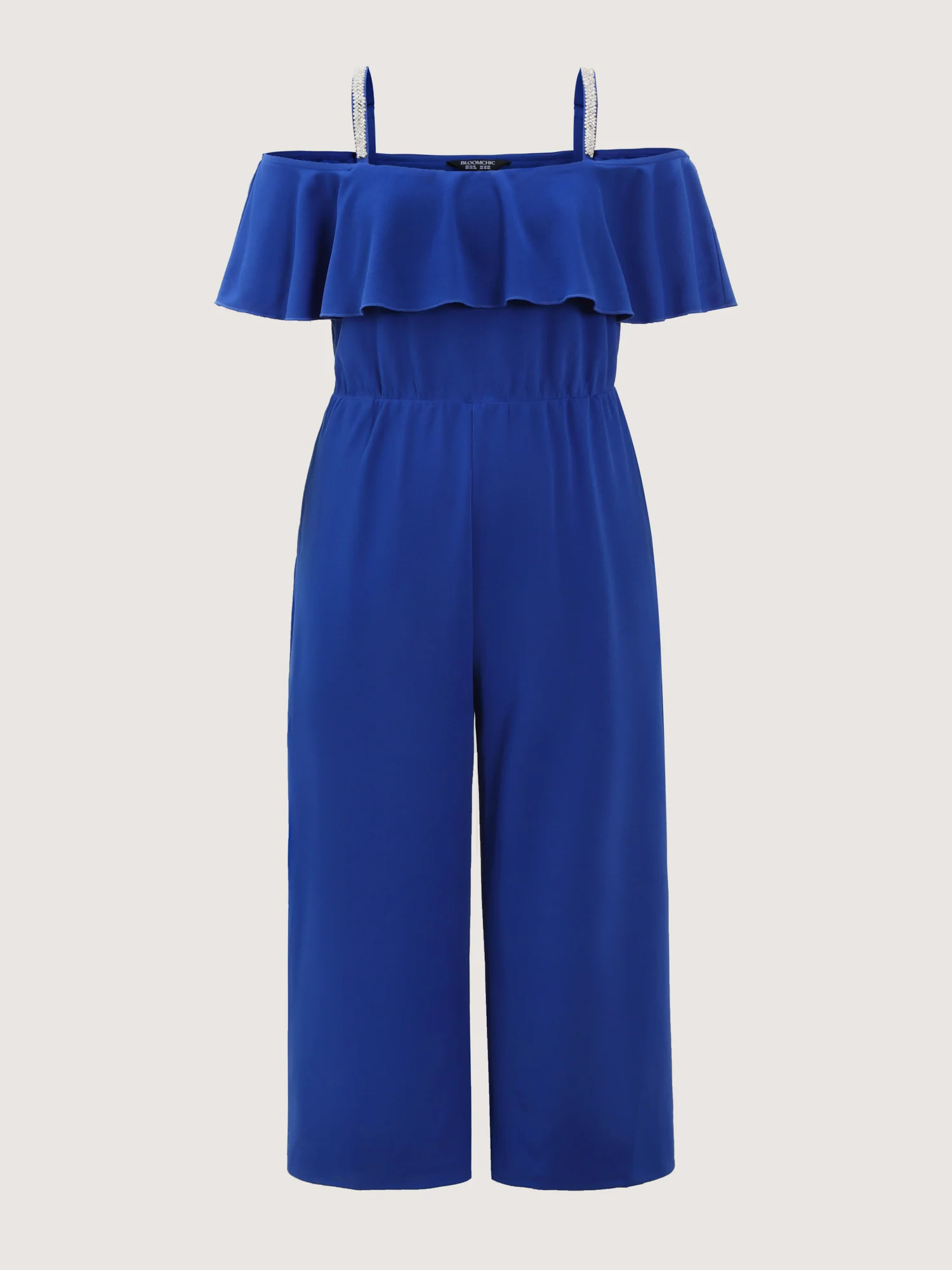 Ruffled Off-Shoulder Waist-Defining Jumpsuit - Image 7