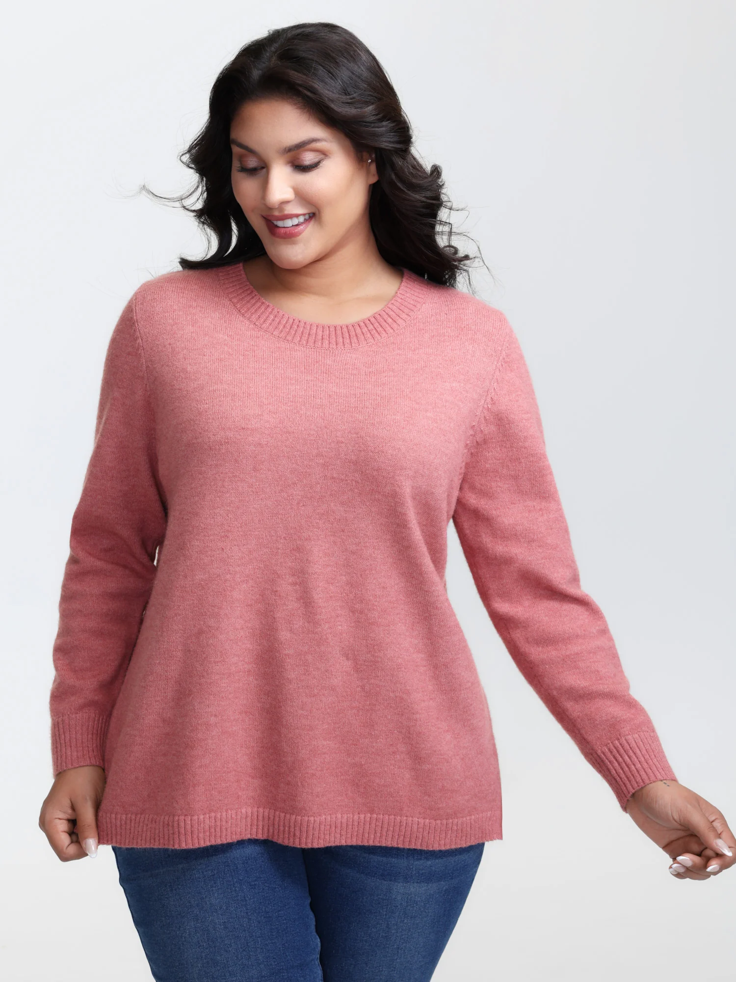 Ruffled Overlap Split Back Pullover - Image 2
