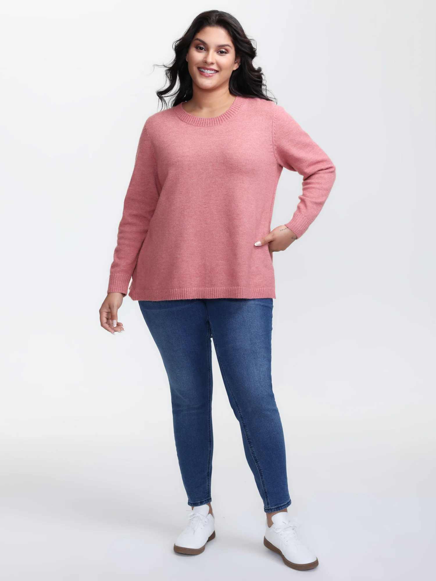Ruffled Overlap Split Back Pullover - Image 3