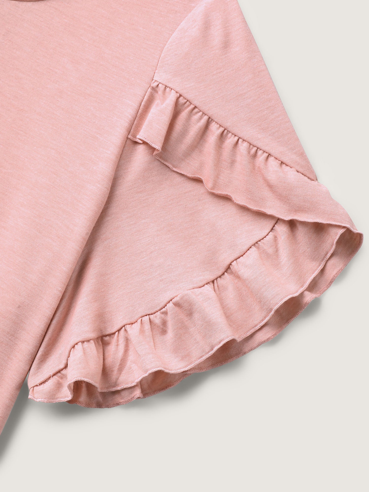 Ruffled Petal Sleeve Solid Knit Top - Image 5