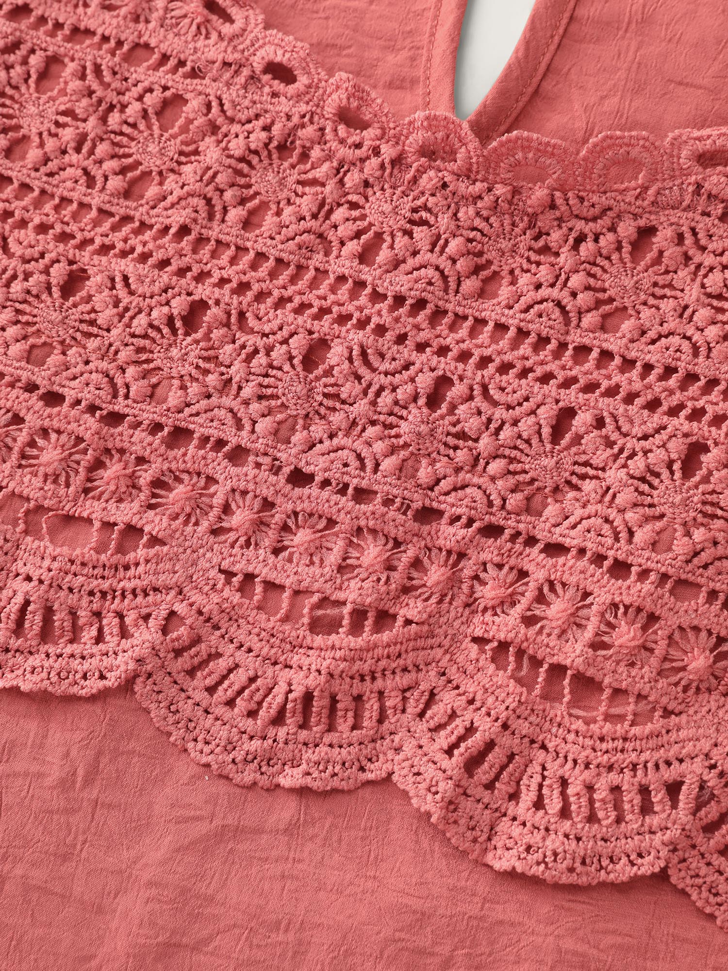 Ruffled Sleeve Pleated Front Lace Blouse - Image 5