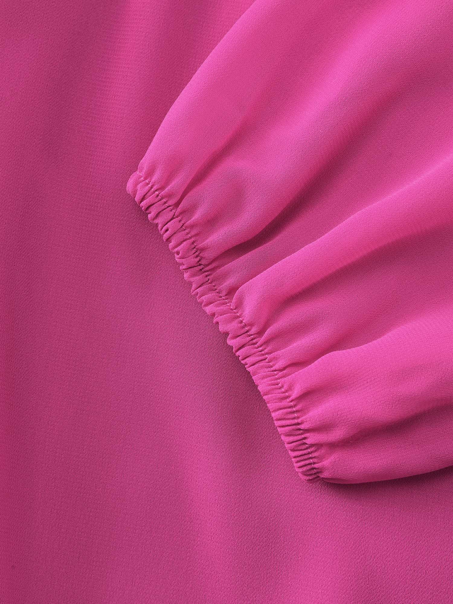 Ruffled Stretchy Waist-Tie Maxi Dress - Image 5
