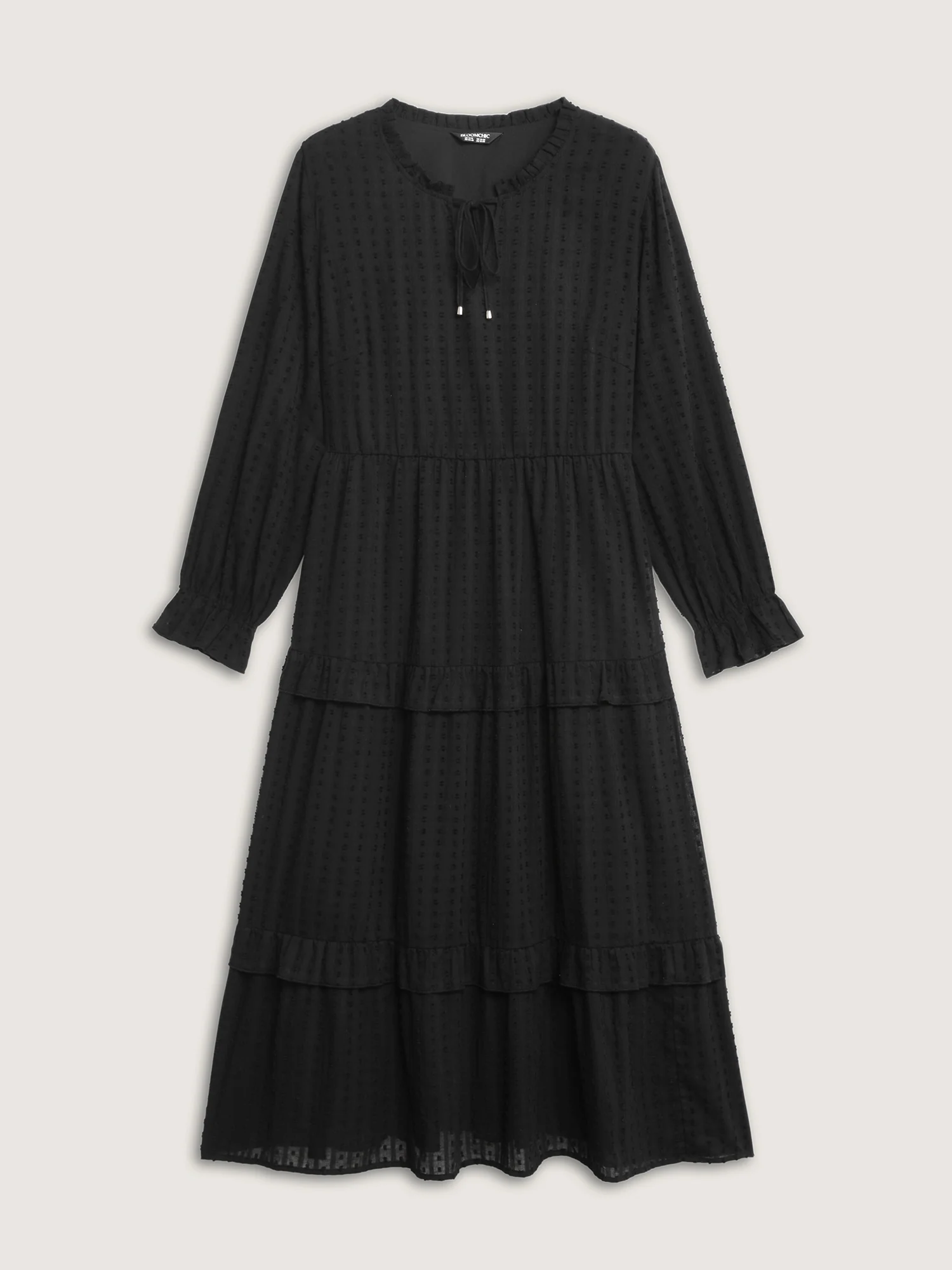 Ruffled Tiered Drawstring Neckline Maxi Dress - Image 7