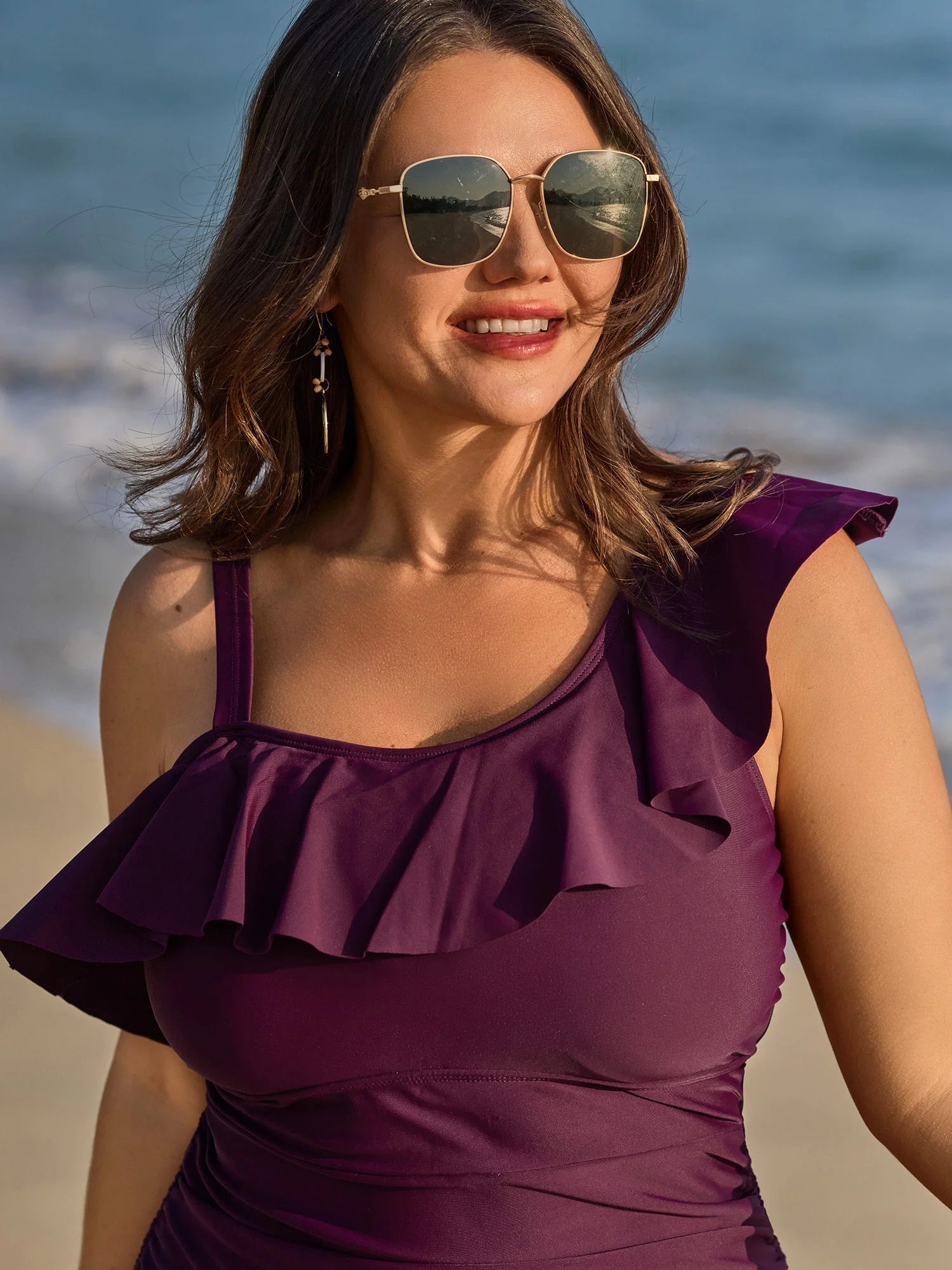 Ruffled Tummy-Control One-Piece Swimsuit - Image 2