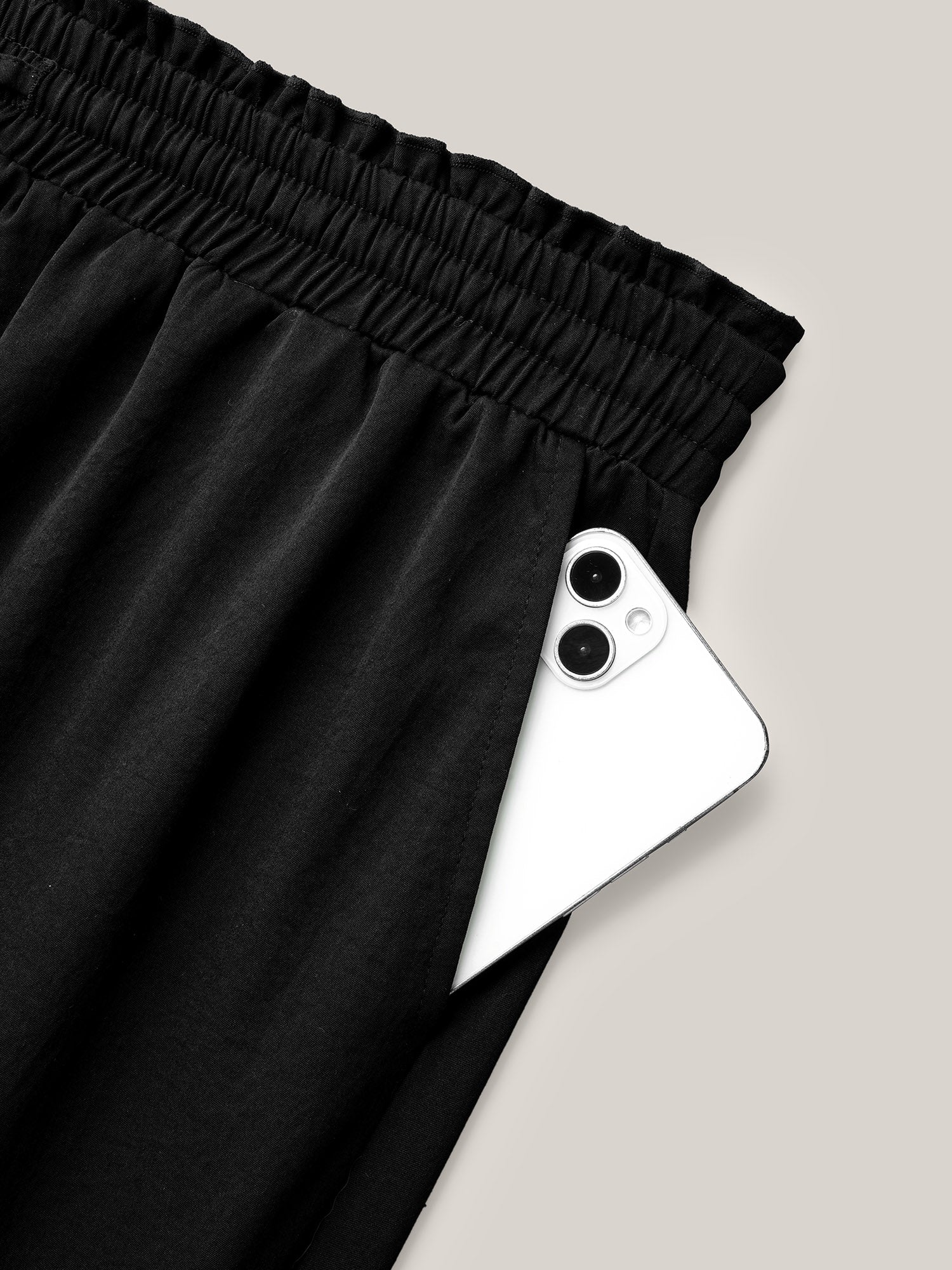 Ruffled Waist Drawstring Tapered Pants - Image 8