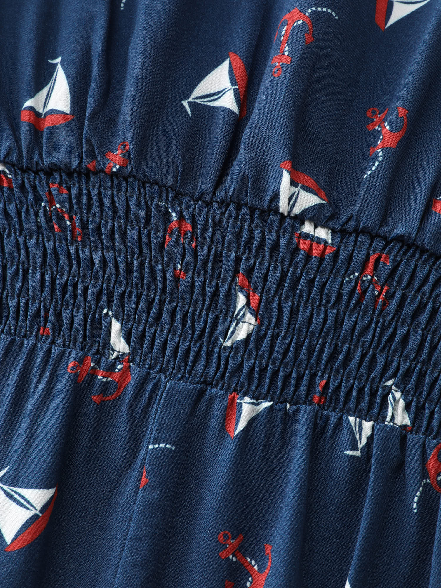 Sailing Print Collared Fit And Flare Knit Top - Image 6