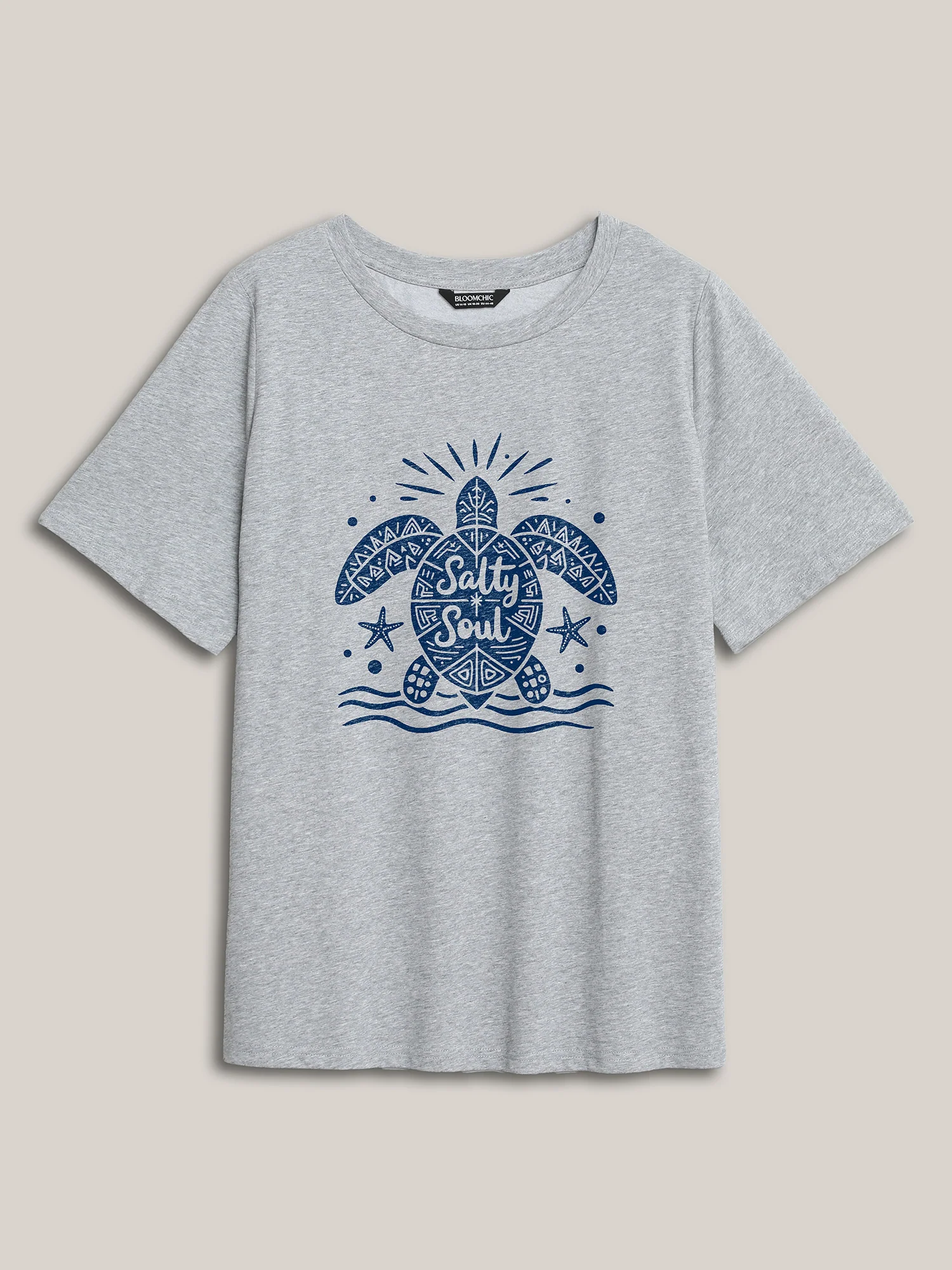 Salty Soul Round Neck T-Shirt - Image 2