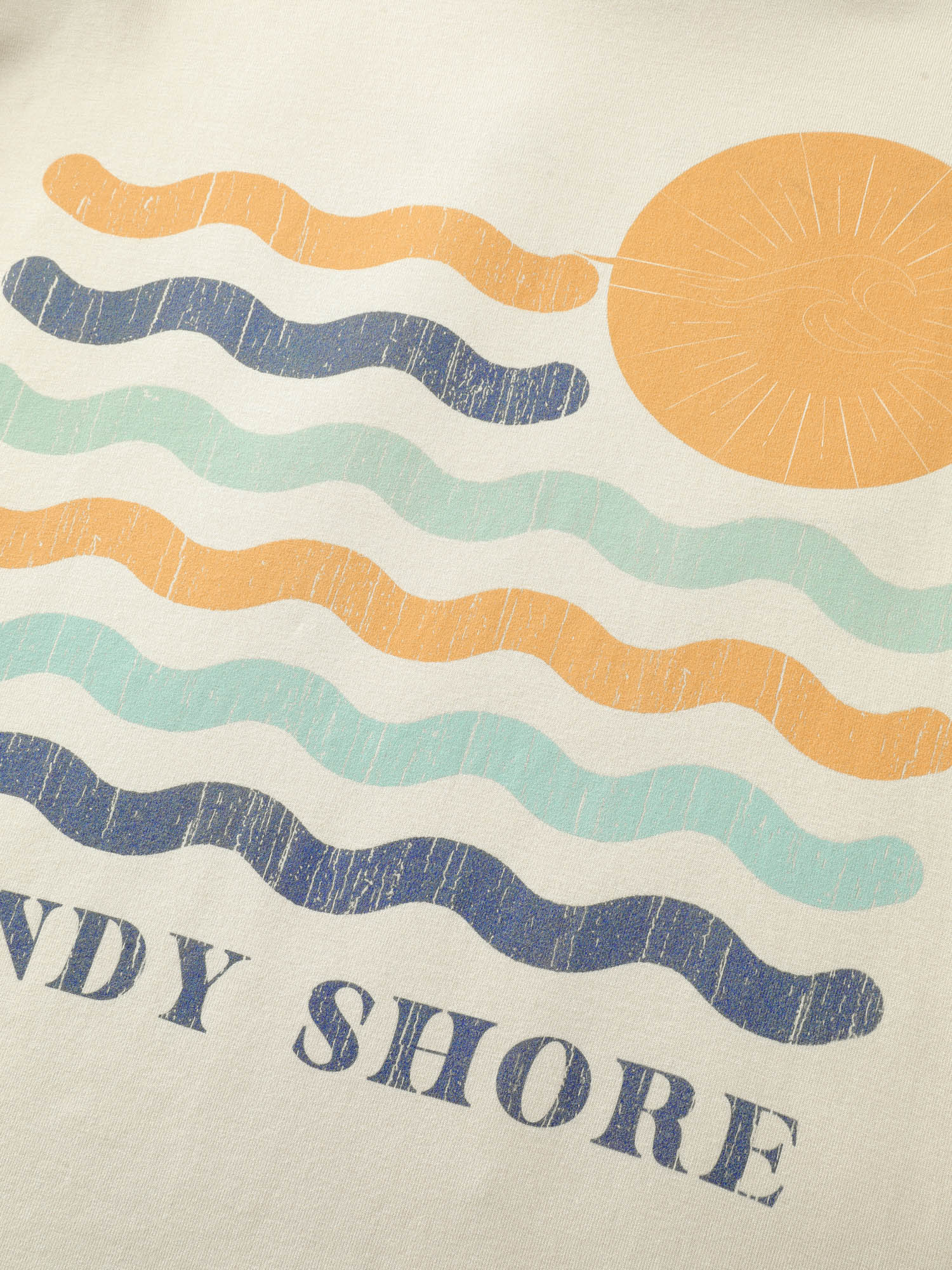 Sandy Shore Print Round Neck T-Shirt - Image 6