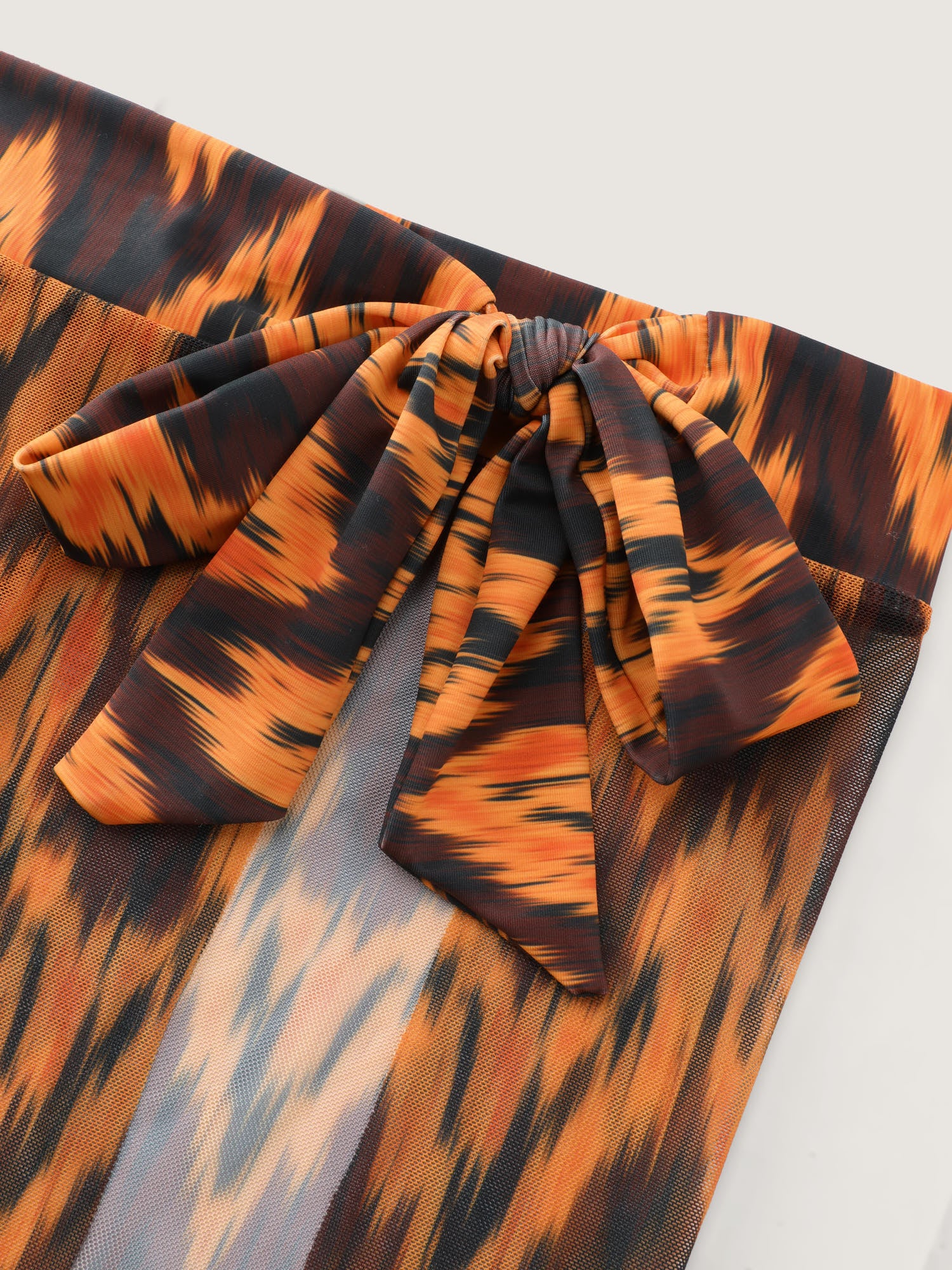 Sarong Geometric Print One-Piece Swim Set - Image 11