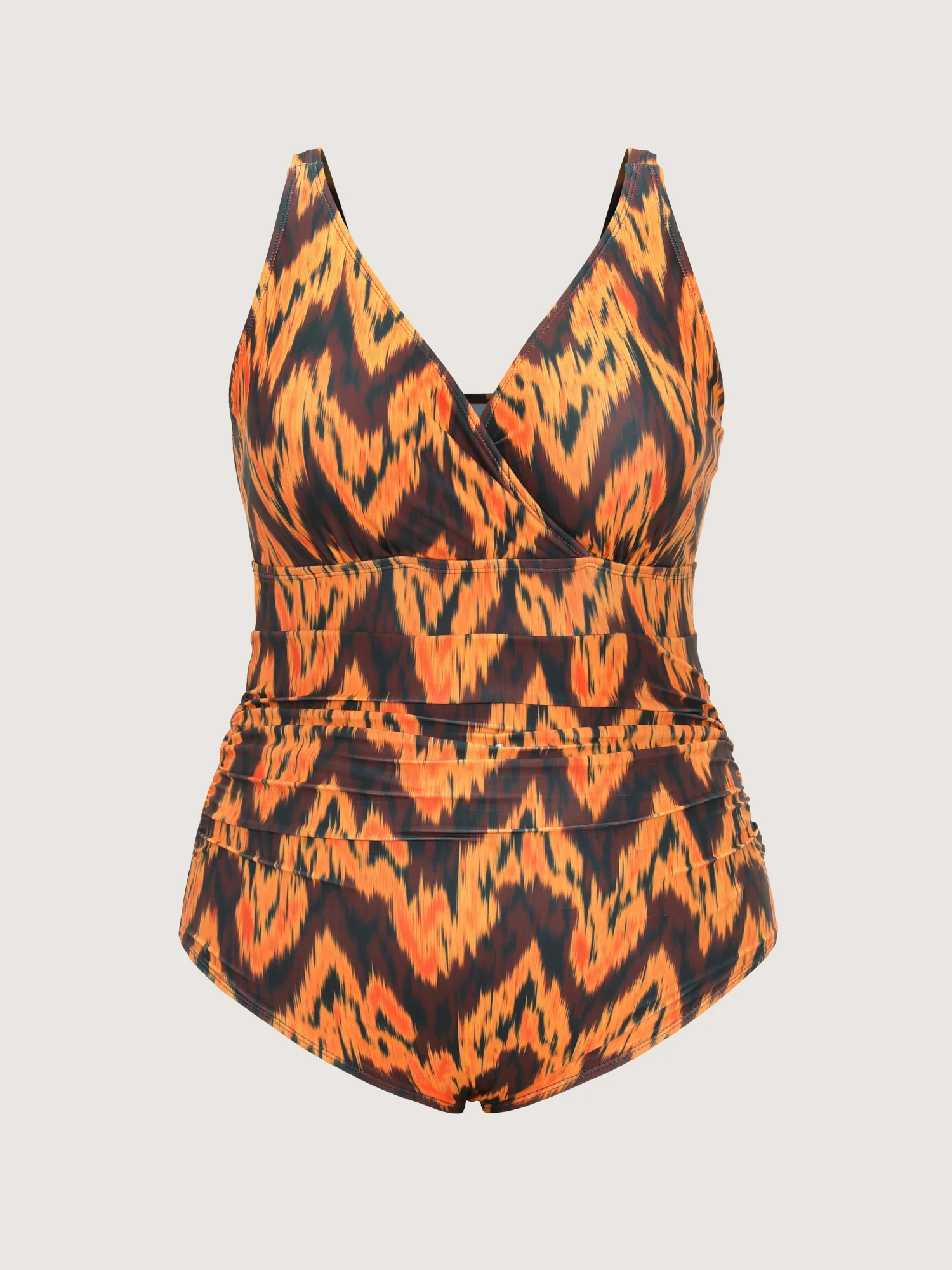 Sarong Geometric Print One-Piece Swim Set - Image 7