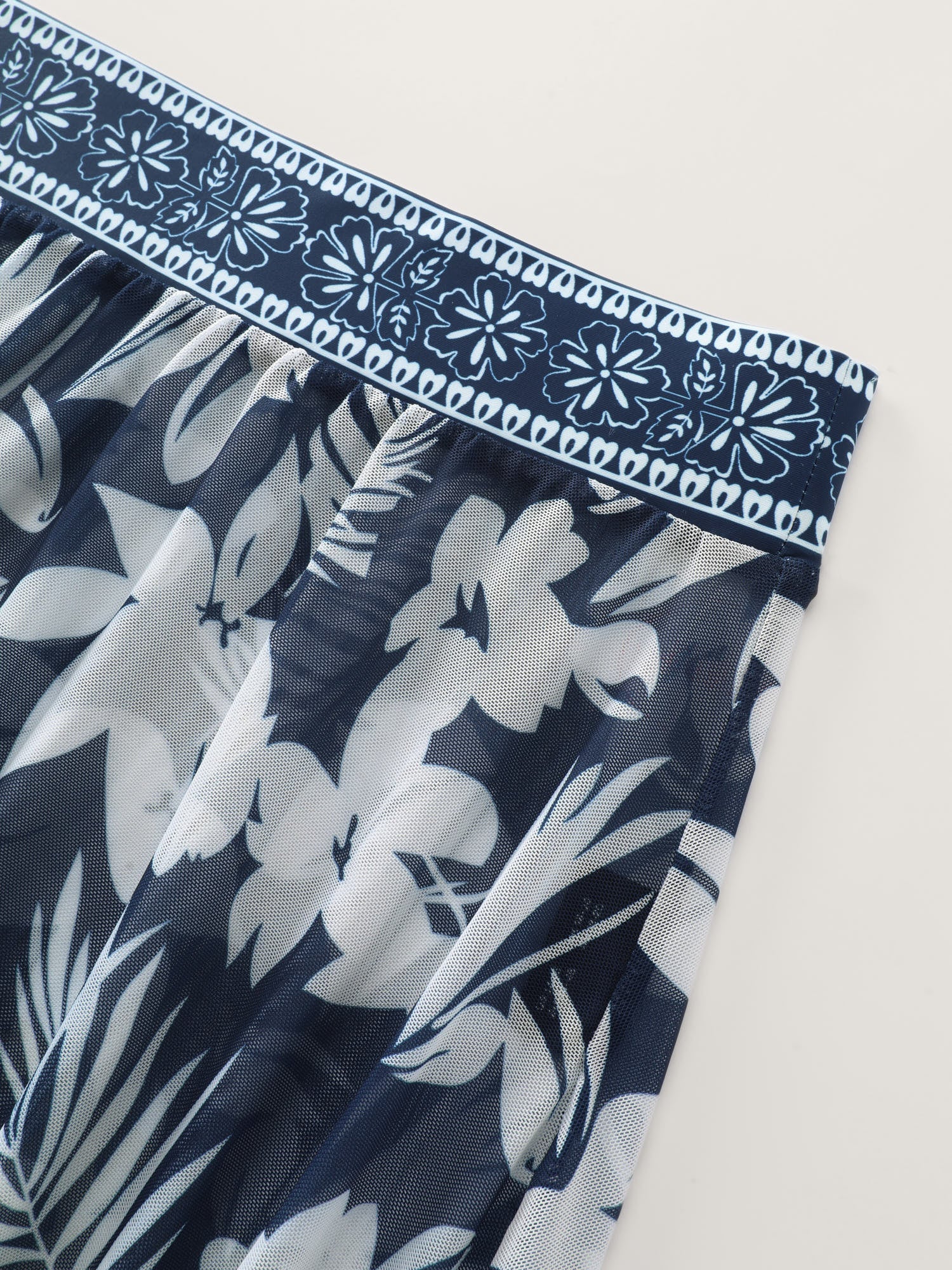 Sarong Set Tropical Print One-Piece Swim - Image 11